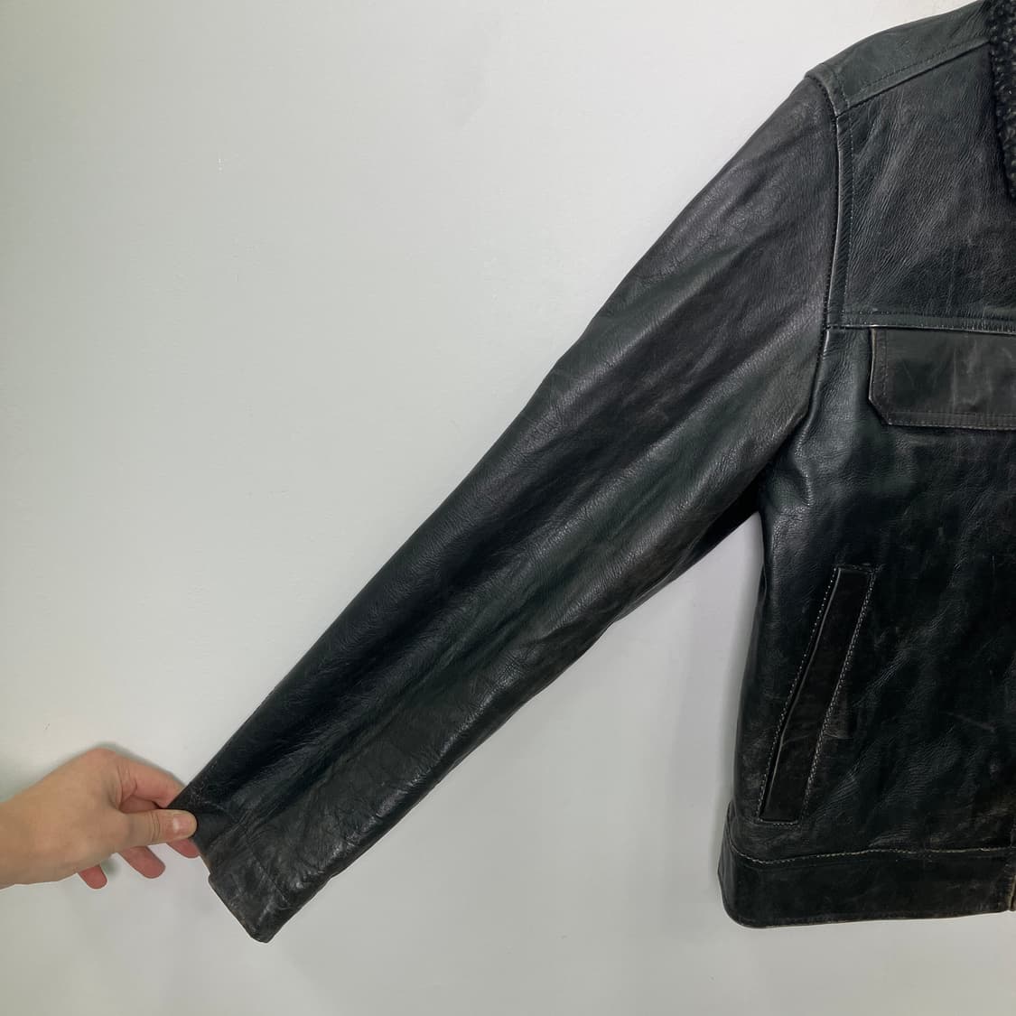 90's 올드 갭 소가죽 자켓 XS 상품이미지5