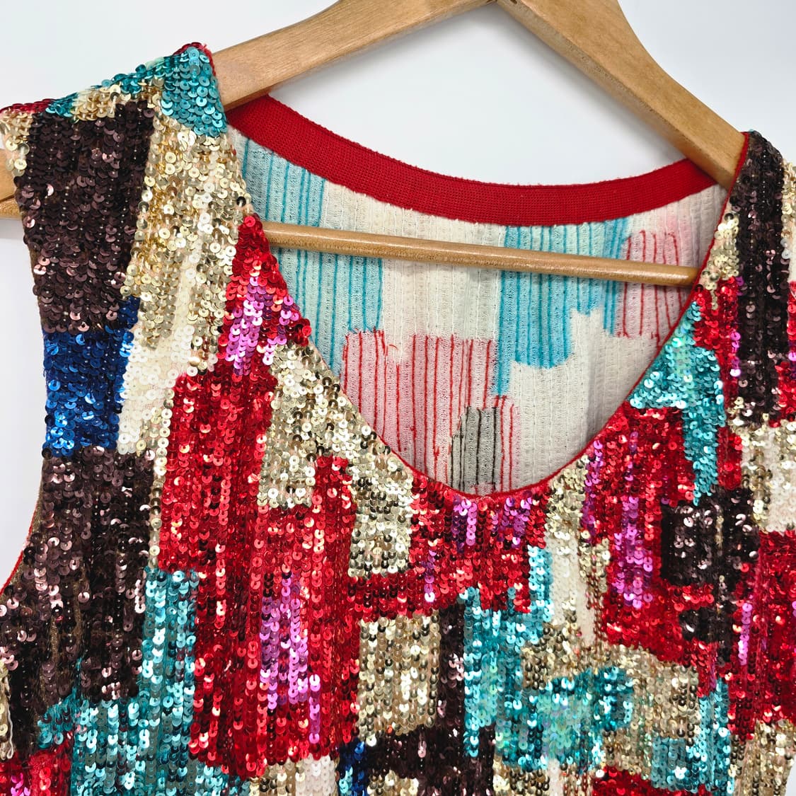 오브제 OBZEE 스팽글 슬리브리스 탑 상품이미지4