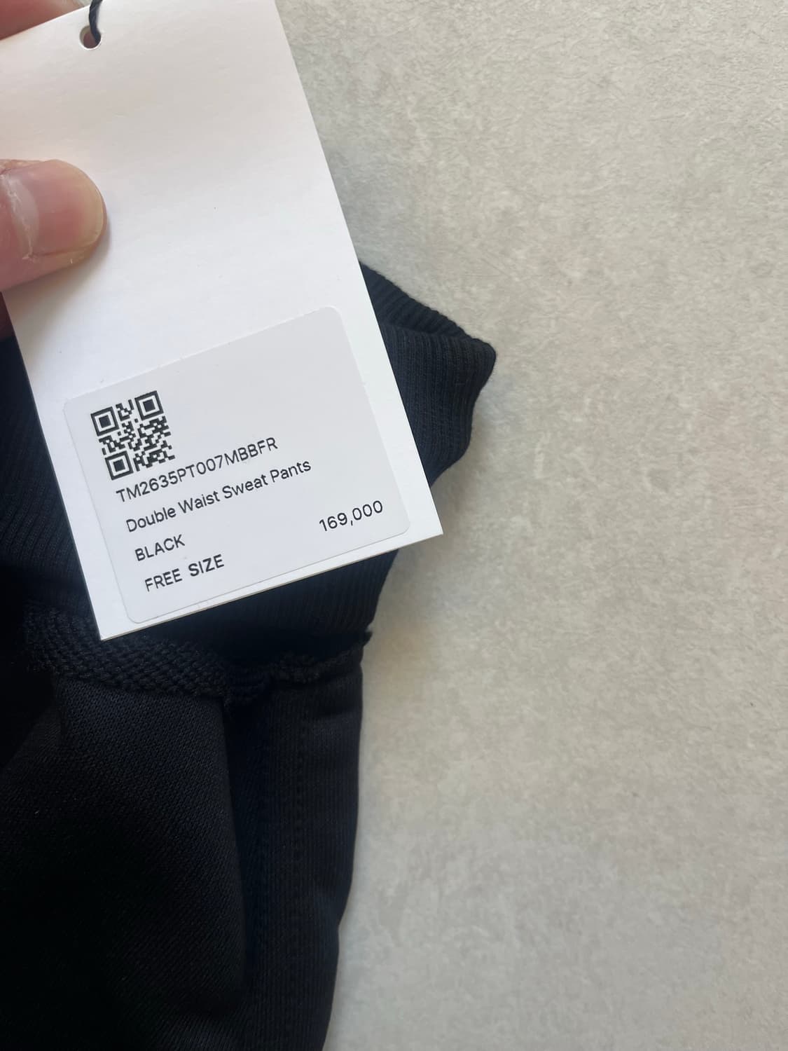 트리밍버드 Double Waist Sweat Pants(블랙) 상품이미지6
