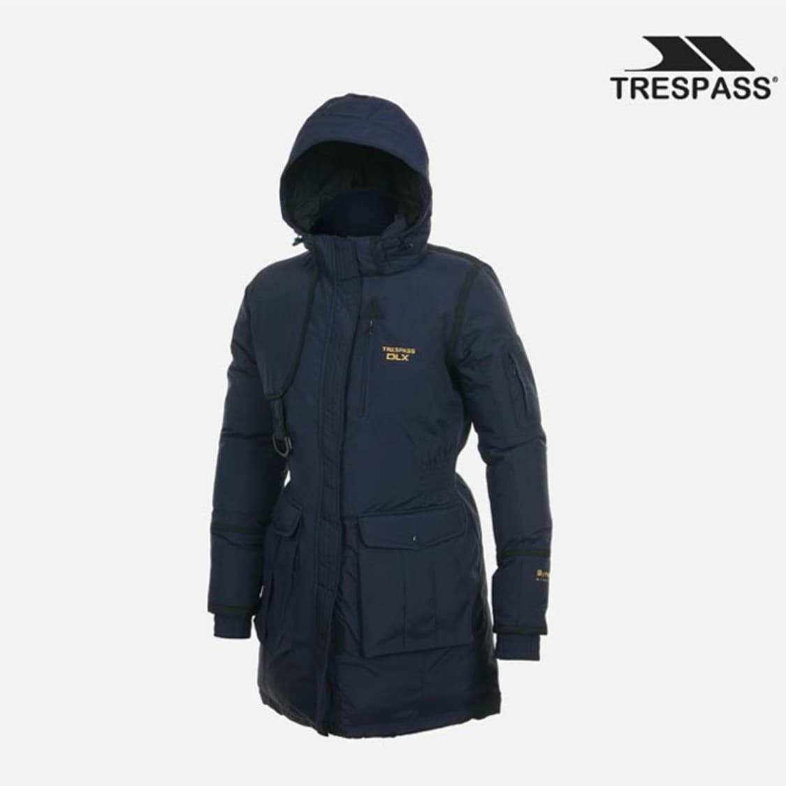 트레스패스 여성용 구스다운 롱패딩 카키 상품이미지1