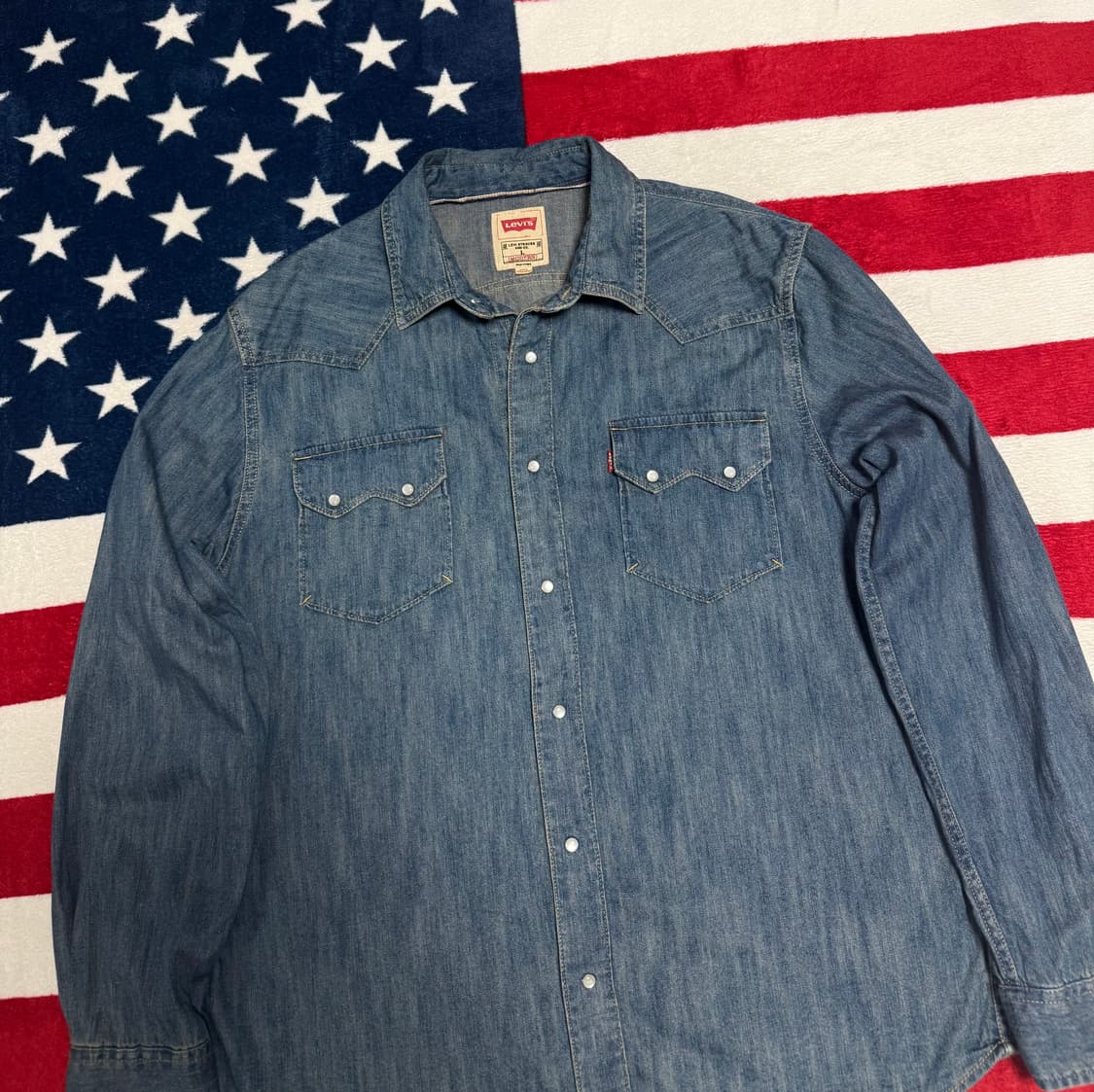 리바이스 웨스턴데님셔츠 levis western shirt 다크인디고 상품이미지7