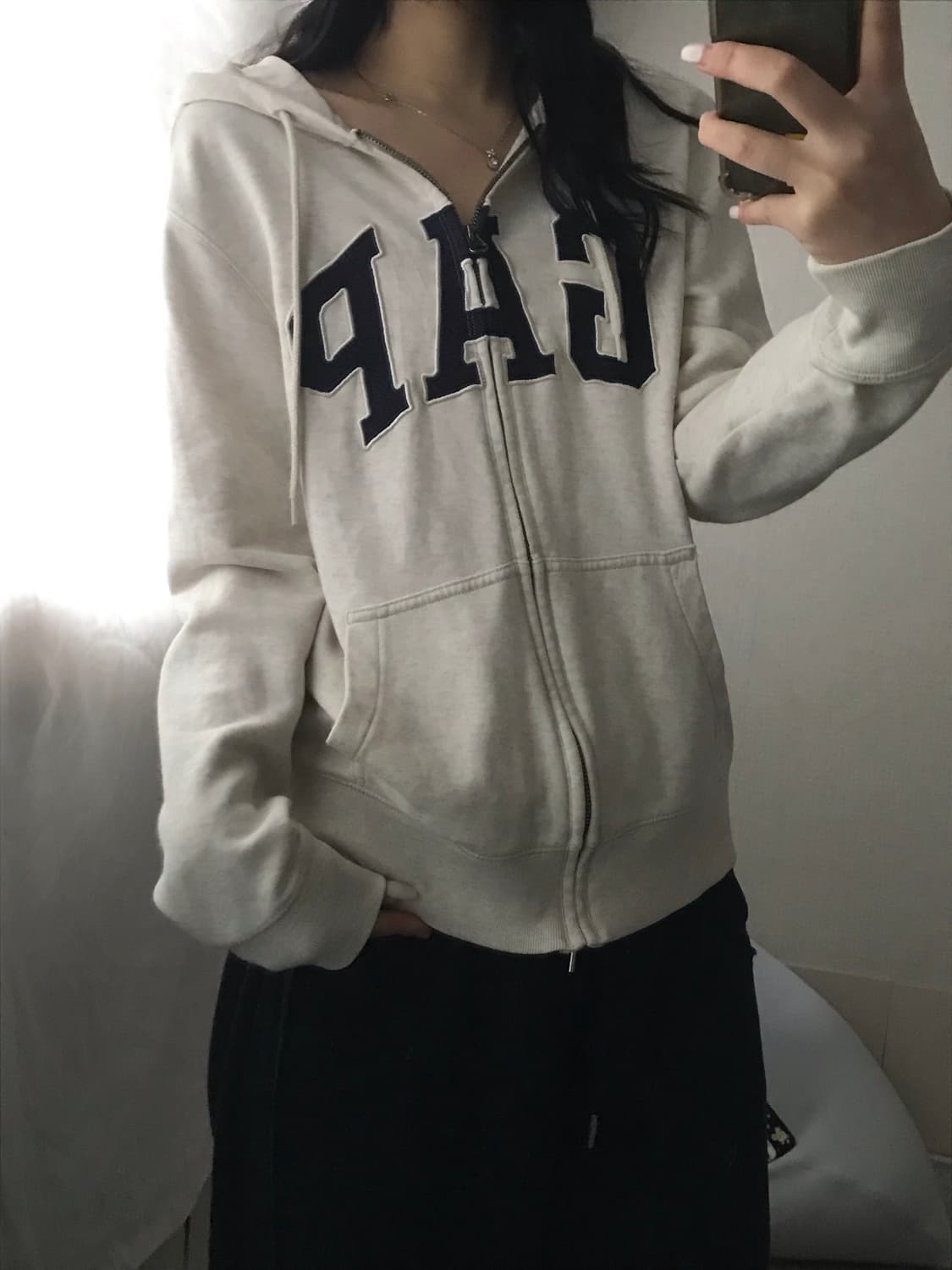 갭 오트밀 후드집업 상품이미지1