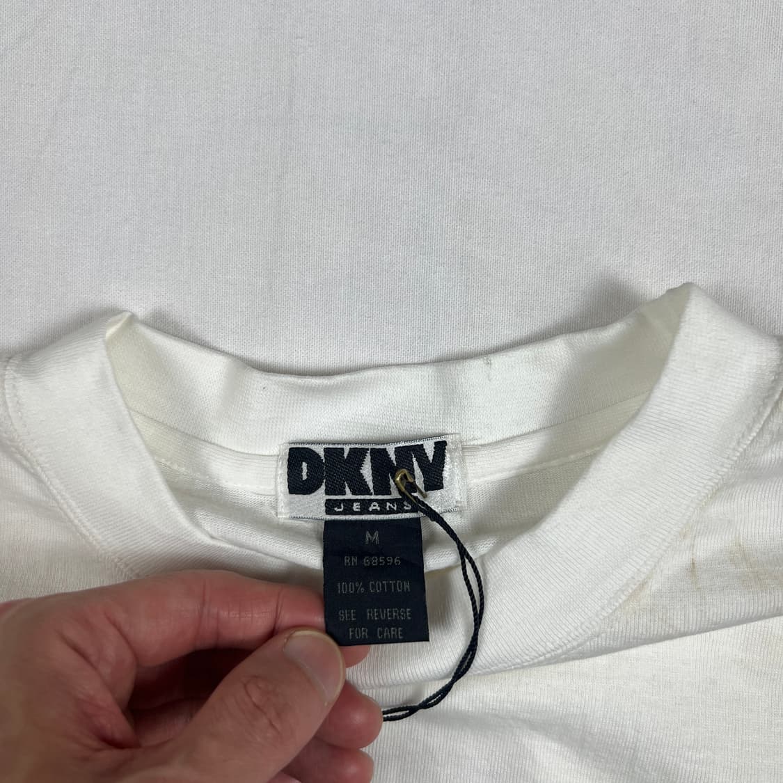 데드스탁 90‘s 디케이앤와이 dkny work 프린트 반팔티 상품이미지8