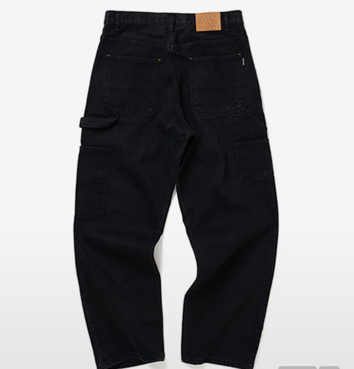 W DENIM WORK PANTS (BLACK) 상품이미지3