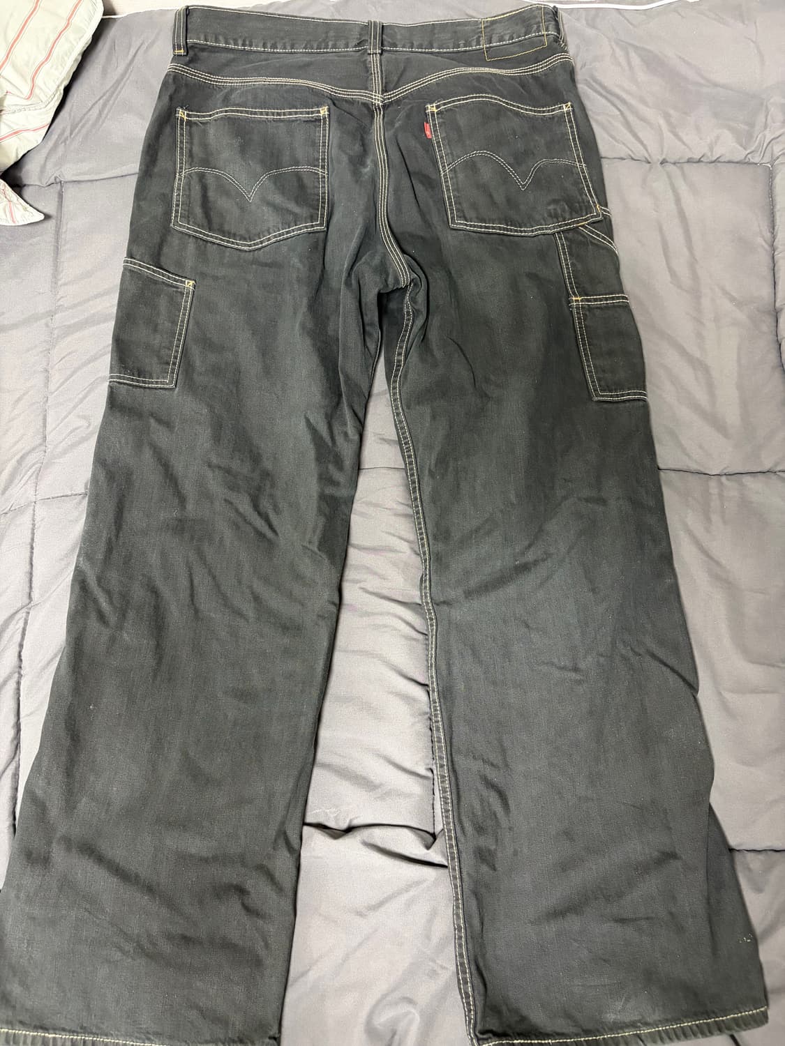 리바이스 카펜터 흑청 와이드 팬츠 상품이미지4