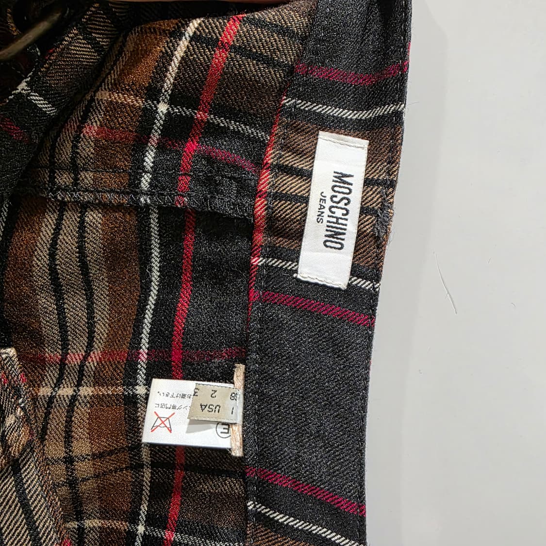모스키노 MOSCHINO 일본 체크 버클 스트랩 치마 상품이미지5