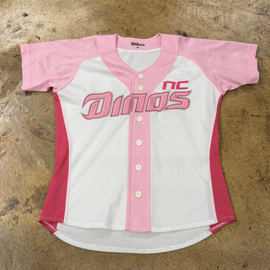 [ 80 ] NC 다이노스 핑크 반팔 야구 유니폼 b10 상품이미지2
