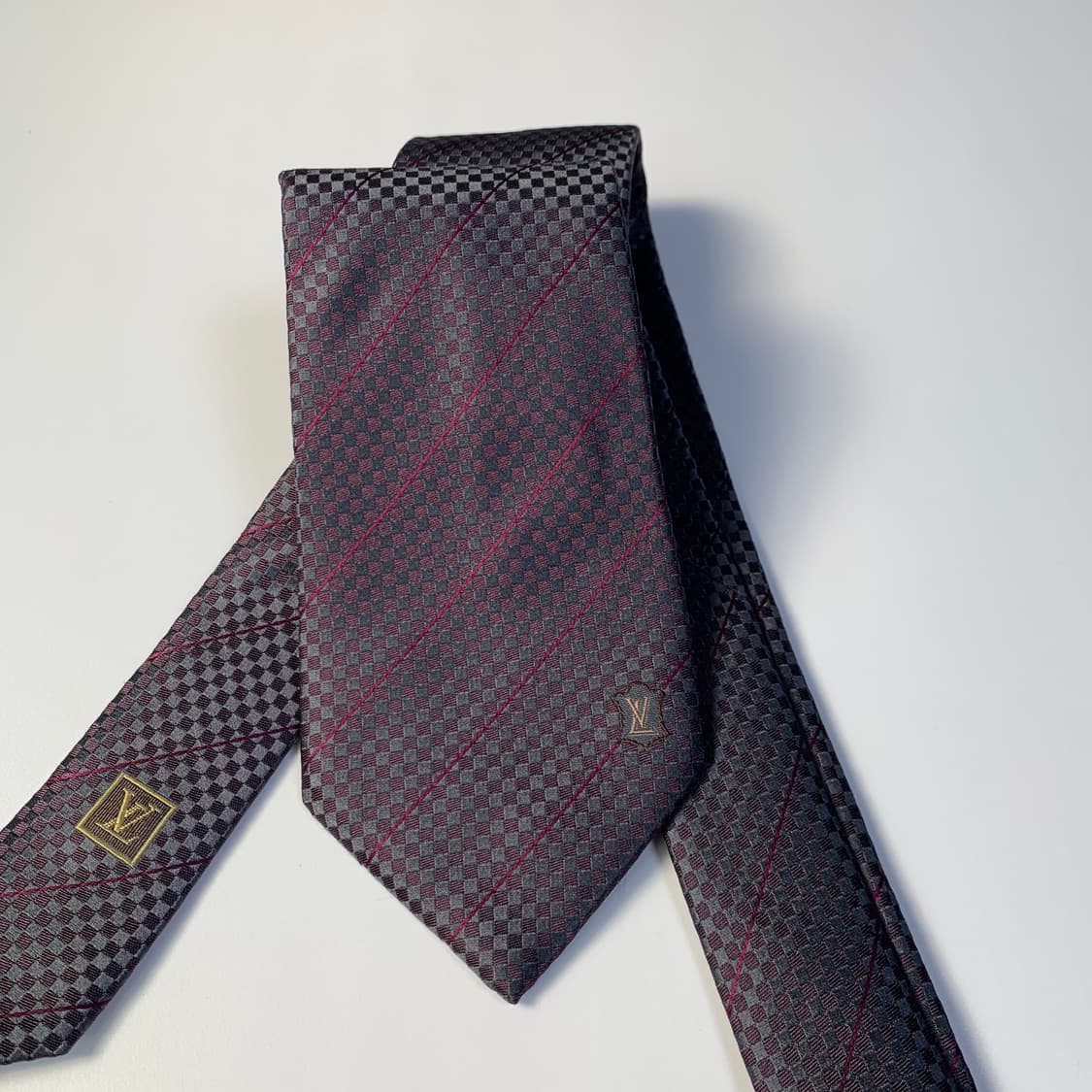 루이비통 스몰다메이 100실크 이태리 최상급 A+ 명품넥타이 9.2cm 상품이미지10