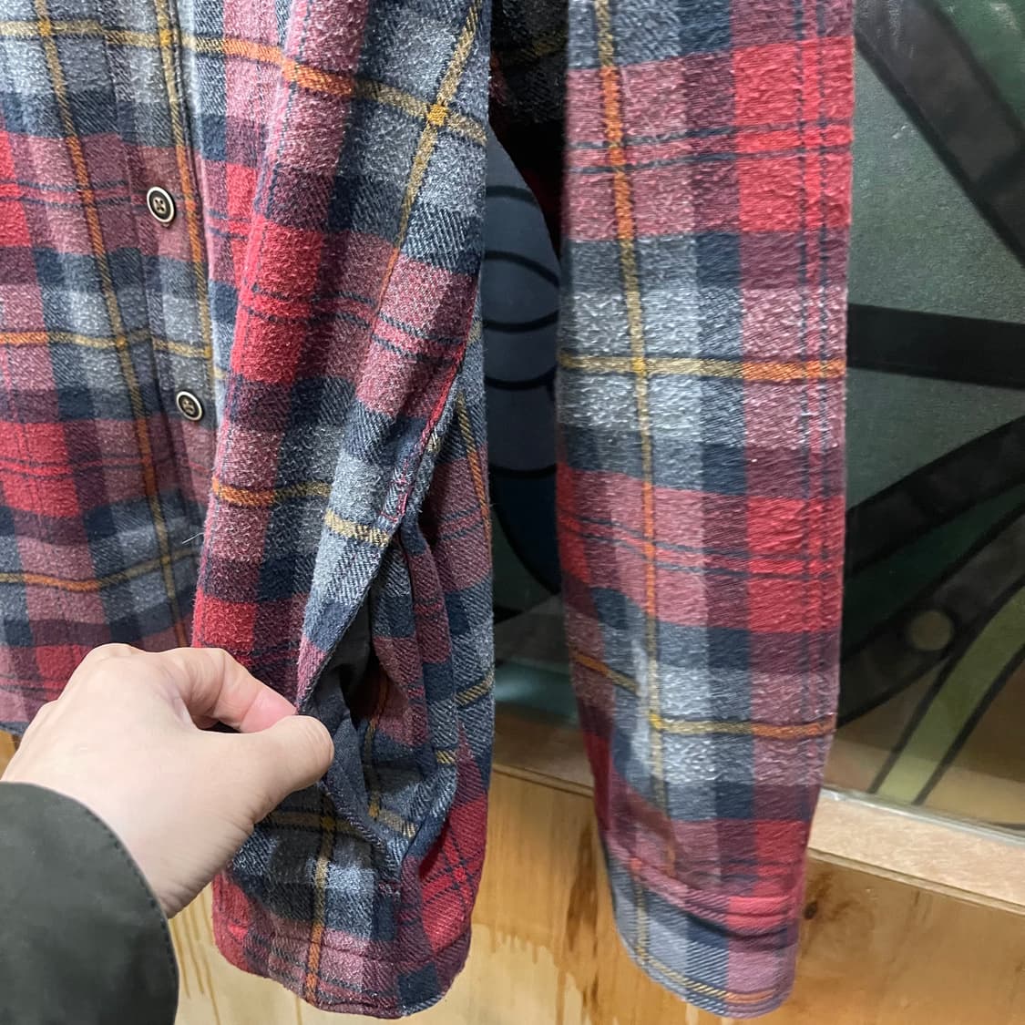 00's LEE 체크 셔츠 자켓 상품이미지4