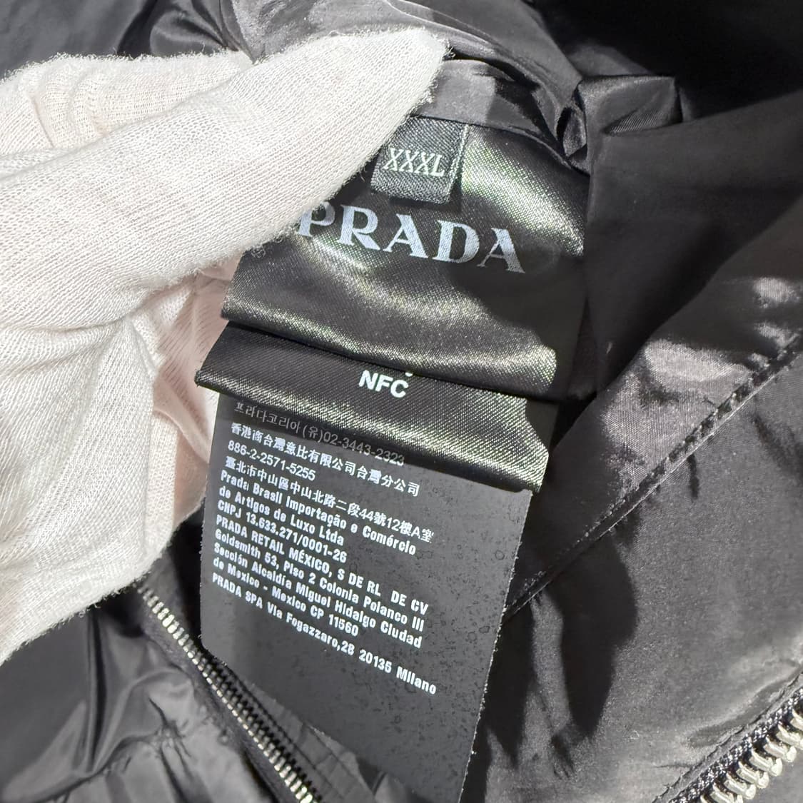XXXL / 프라다 로고 블랙 롱 파카 패딩 상품이미지4