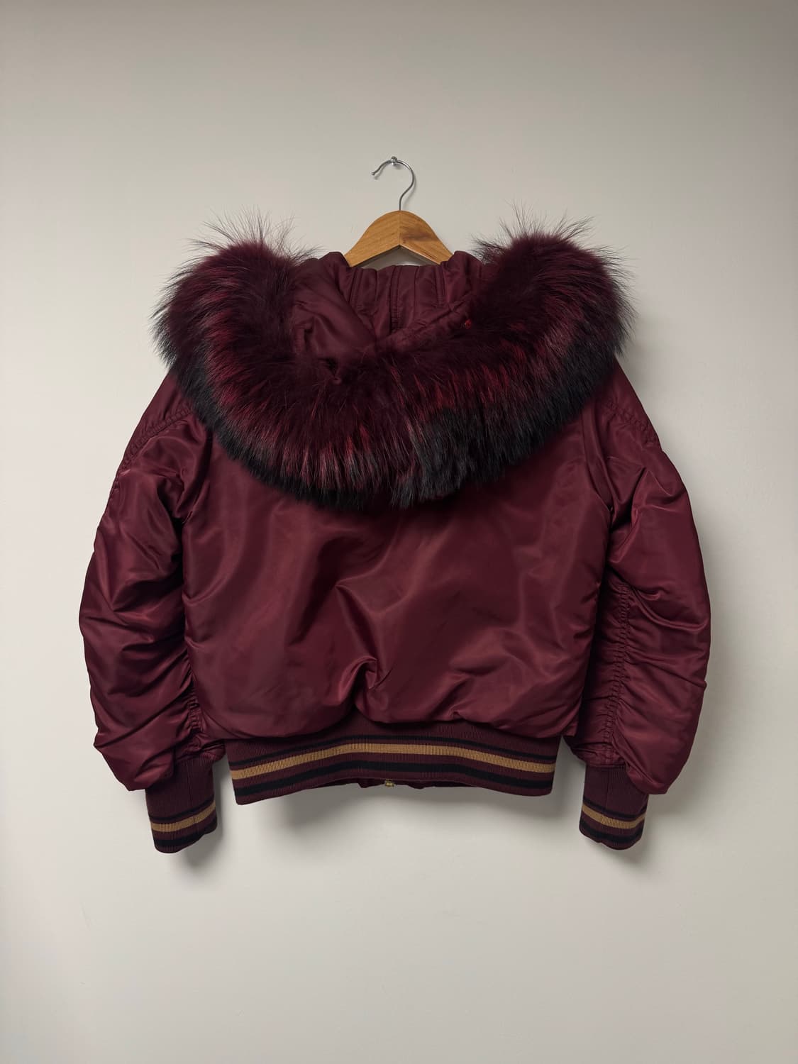 EGOIST 에고이스트 폭스 퍼 후드 MA-1 봄버 플라이트 자켓 M 상품이미지5