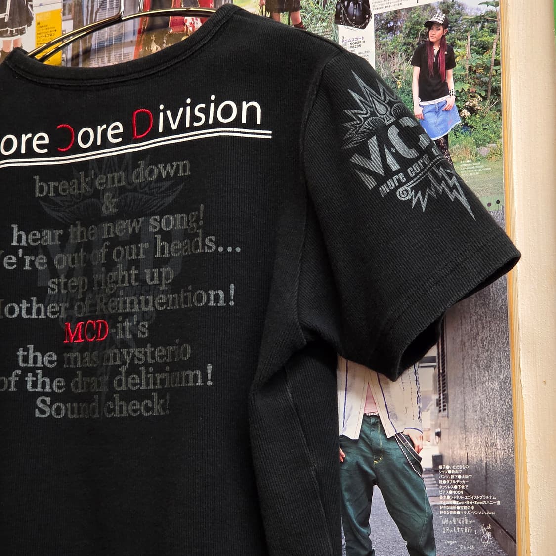 JPN 펑크 프린팅 자수 슬림핏 반팔 상품이미지3