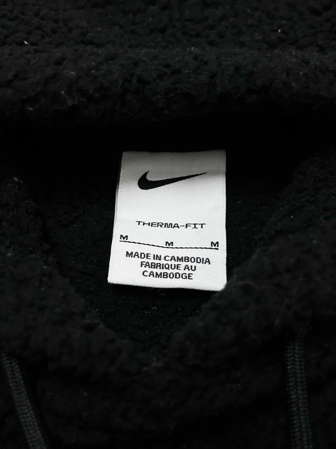 나이키 자수로고 블랙 뽀글이 후드 상품이미지9