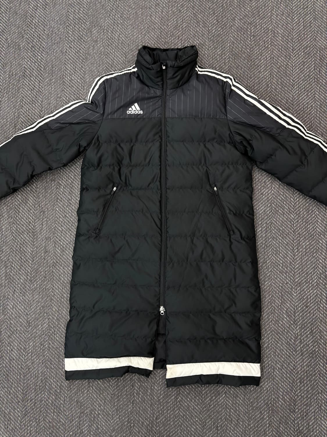 아디다스 삼선 롱패딩 블랙 상품이미지2