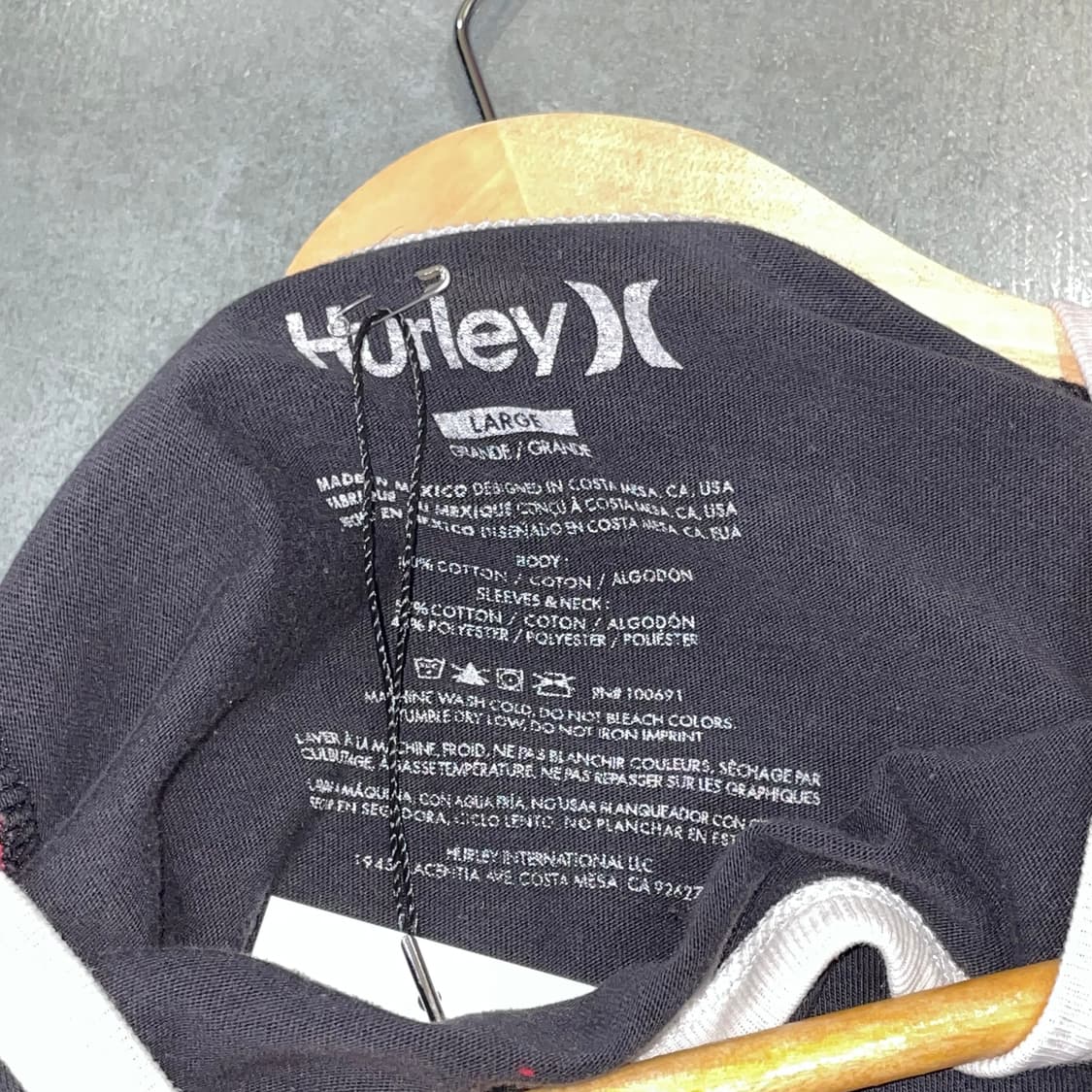(L) Hurley 헐리 빈티지 롱 슬리브 티셔츠 상품이미지6