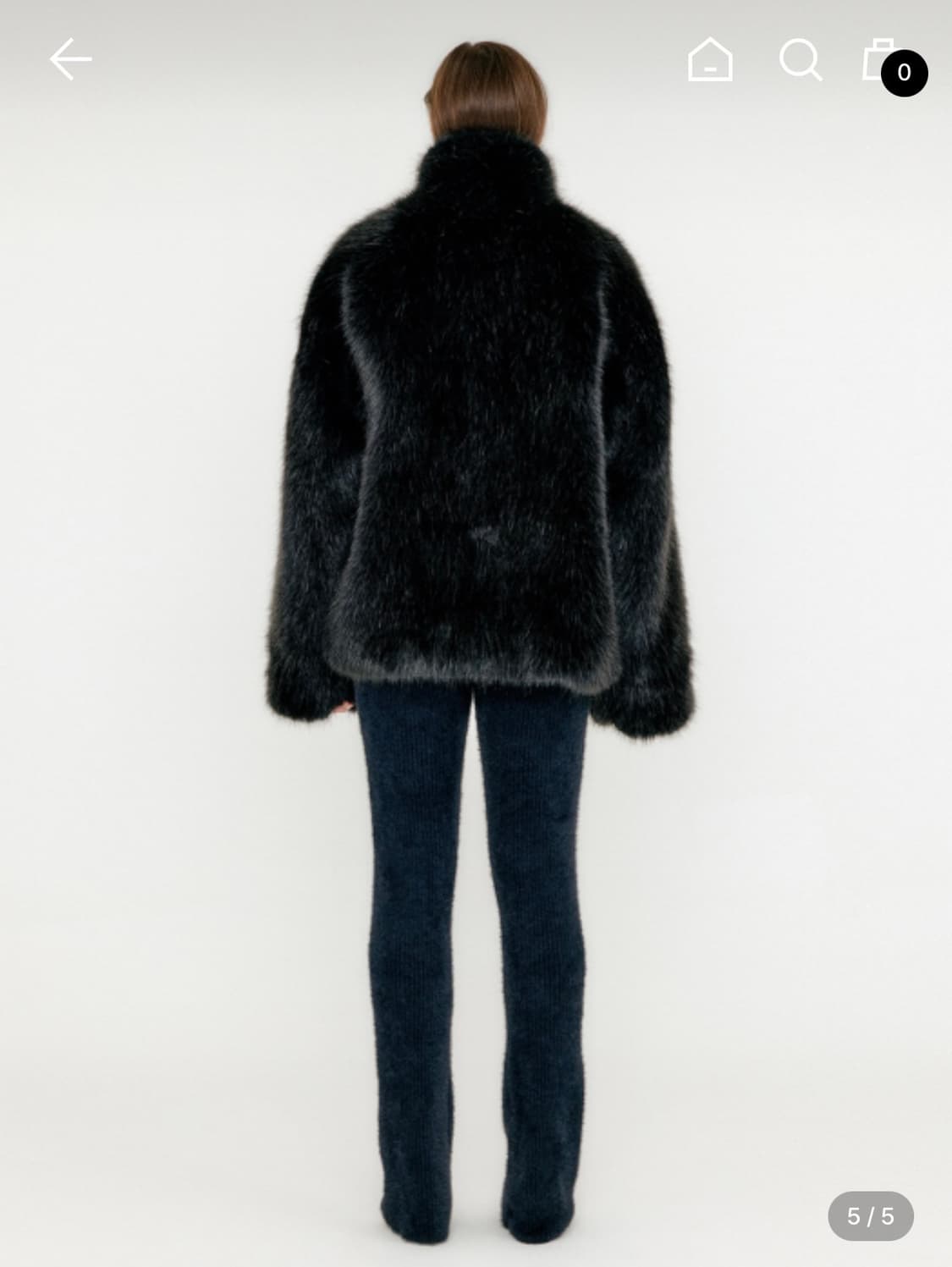 잉크 퍼자켓 EENK Fur Half Coat - Black 상품이미지3