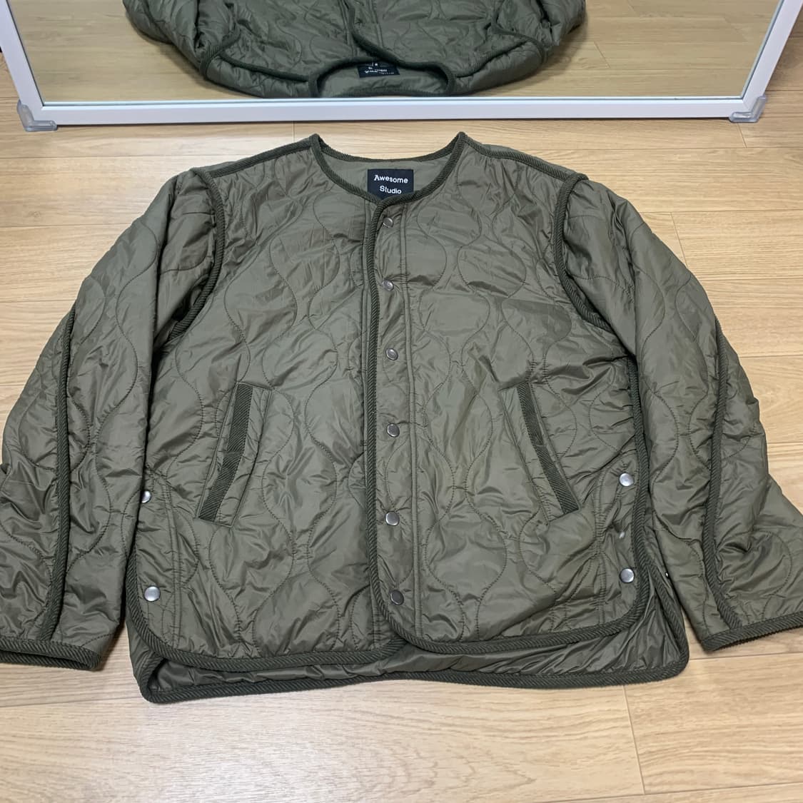 M)Awesome studio 깔깔이 퀼팅 자켓 상품이미지1