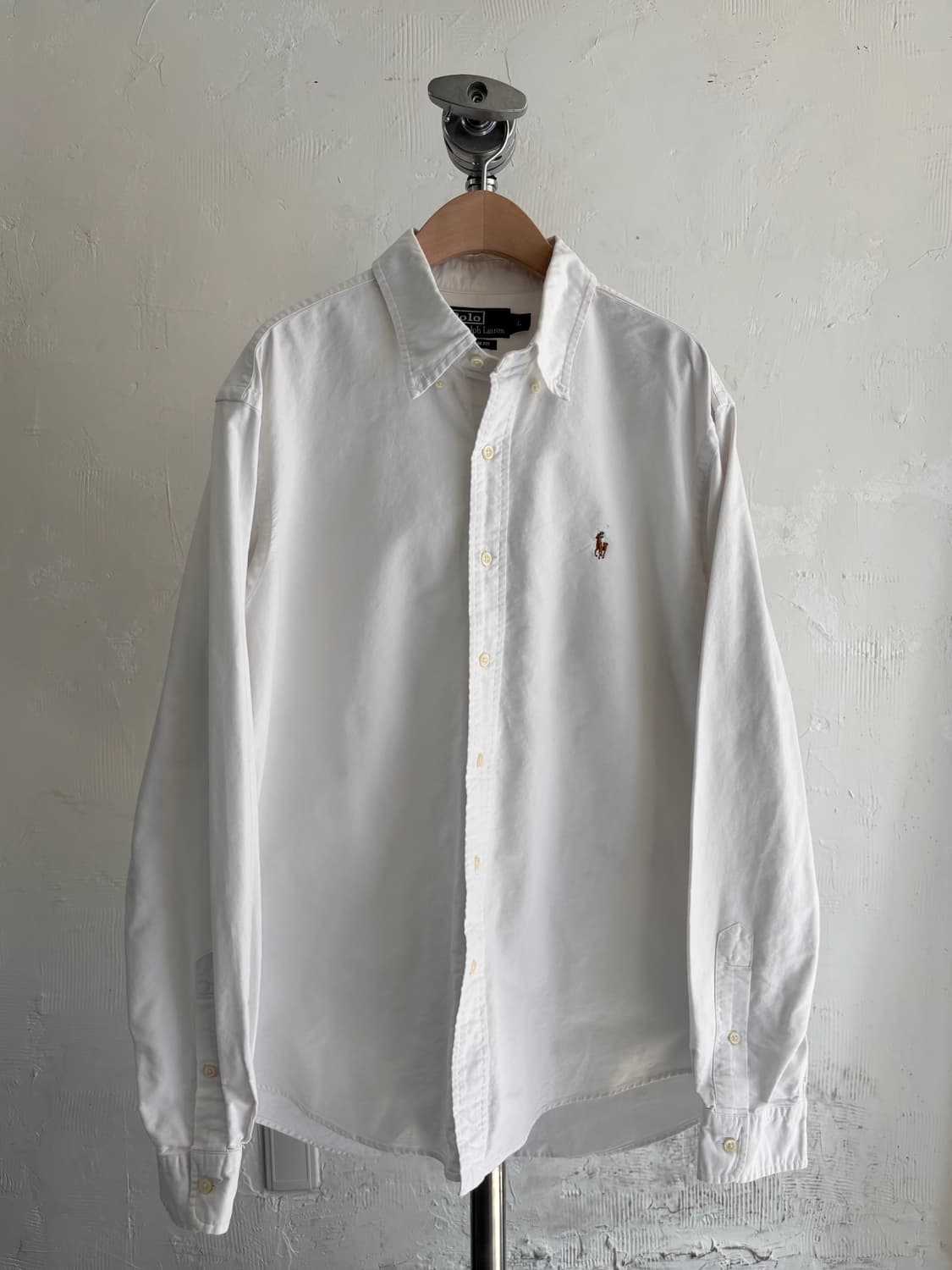 Polo 폴로 랄프로렌 화이트컬러 커스텀 핏 코튼 셔츠 상품이미지1