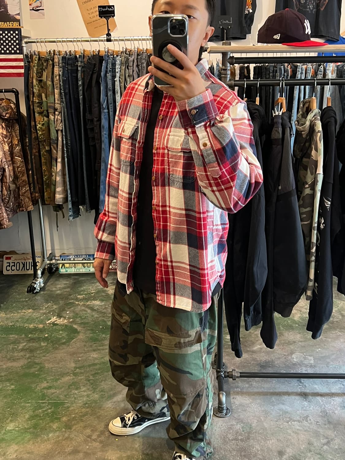 [XL] 올드 네이비 빈티지 플란넬 레귤러핏 체크 셔츠 상품이미지10