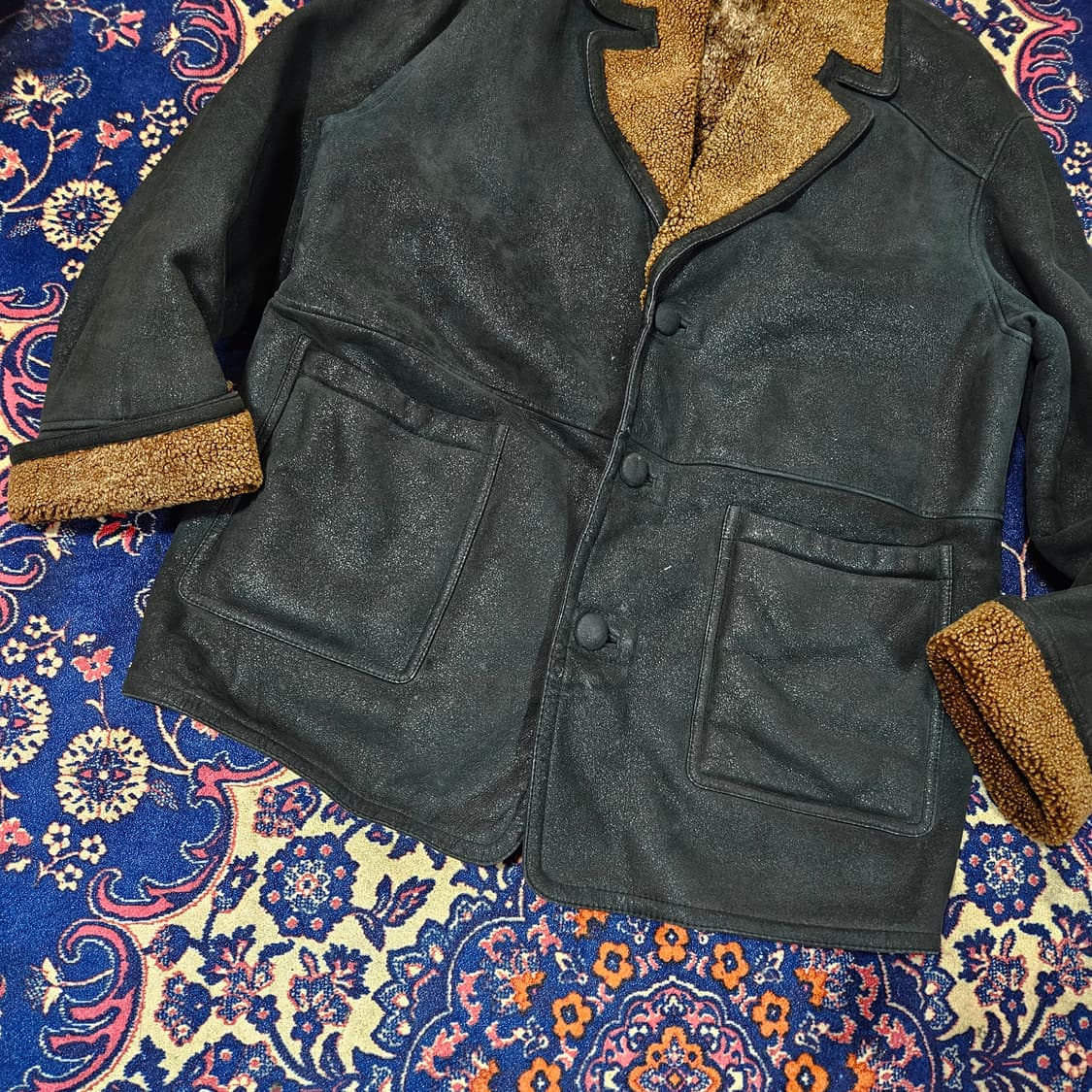 파울로구찌(Paologucci) 90's 빈티지 양가죽 양털 무스탕  상품이미지4