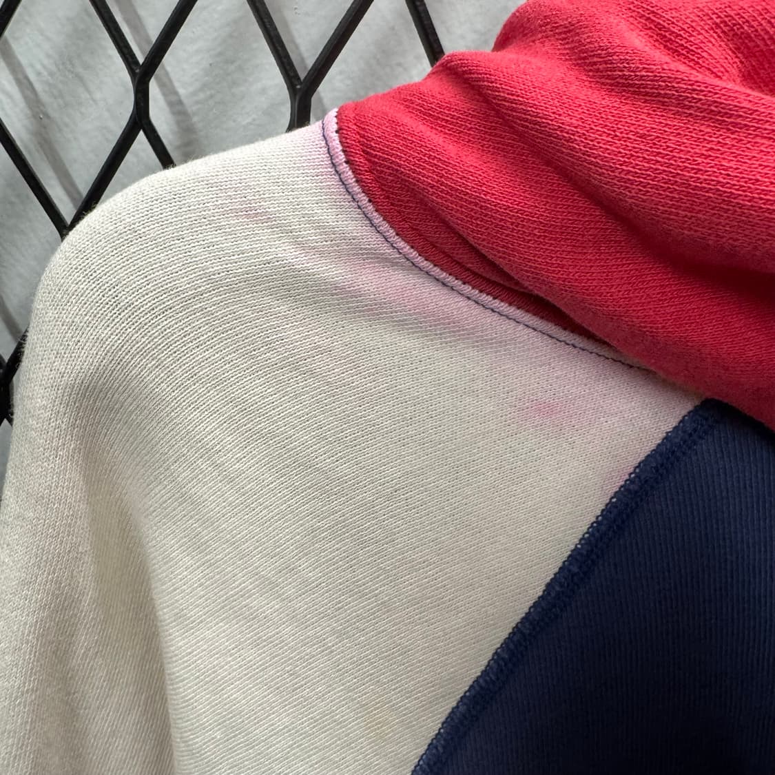 히스테릭 글래머 후드집업 전후면 프린팅 로고 포인트 네이비 아이보리 레드 상품이미지9