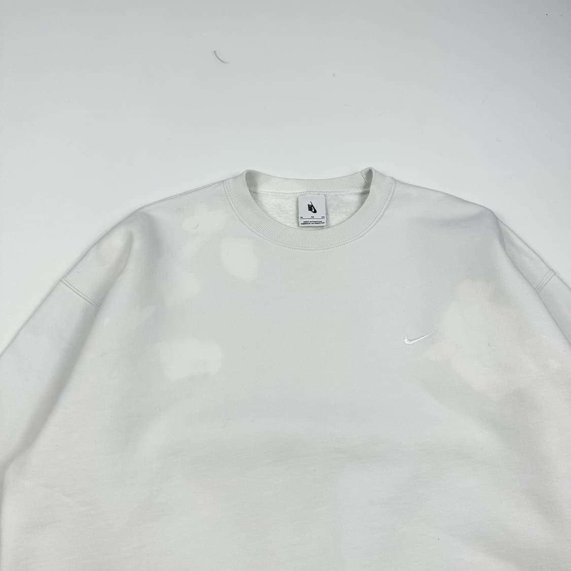 나이키 NRG 타이다이 헤비 코튼 화이트 맨투맨 (XL) 상품이미지1