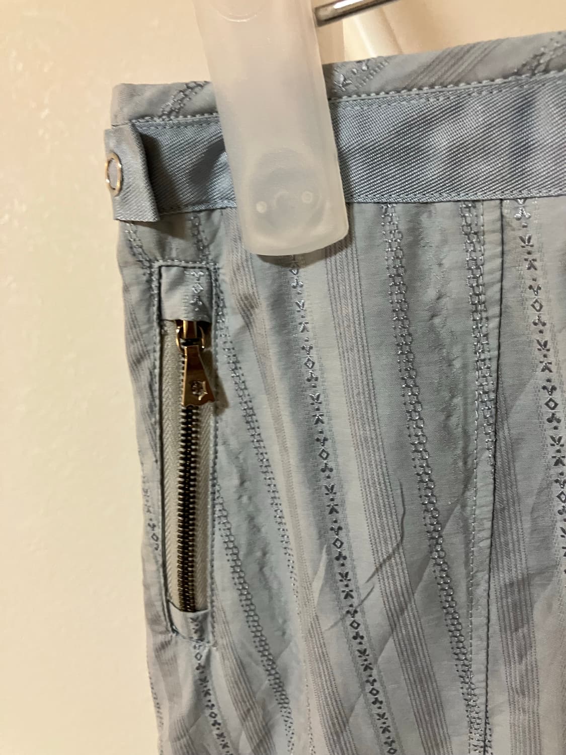 💧❄️🪽🦋소다맛 하늘색 면혼방 미디스커트💎🩵🤍🪩🧊 상품이미지4