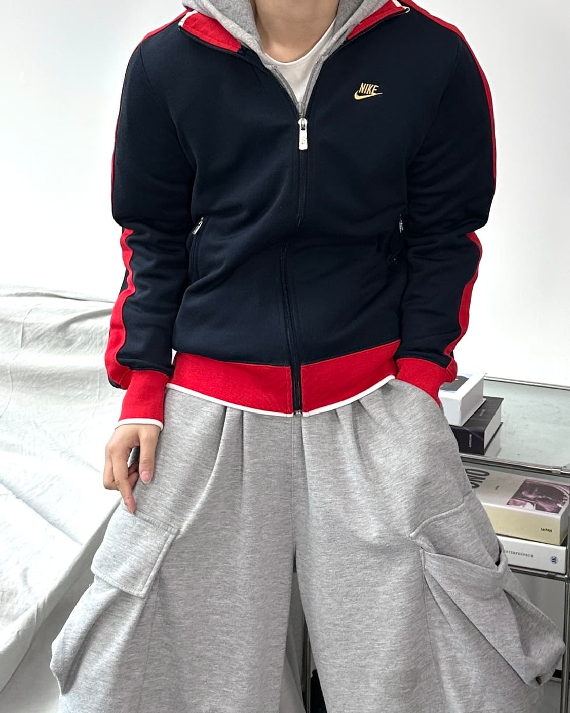 나이키 00s 네이비 레드 트렉탑 져지 M 상품이미지2