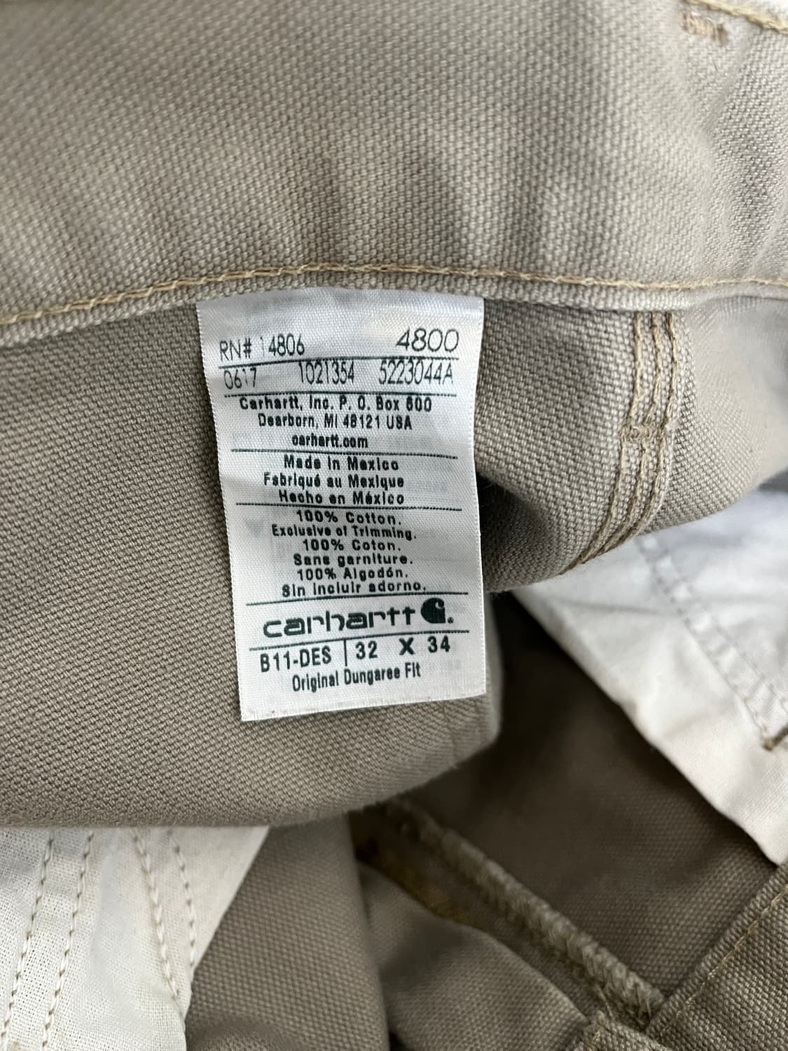 칼하트 싱글니 팬츠 상품이미지3