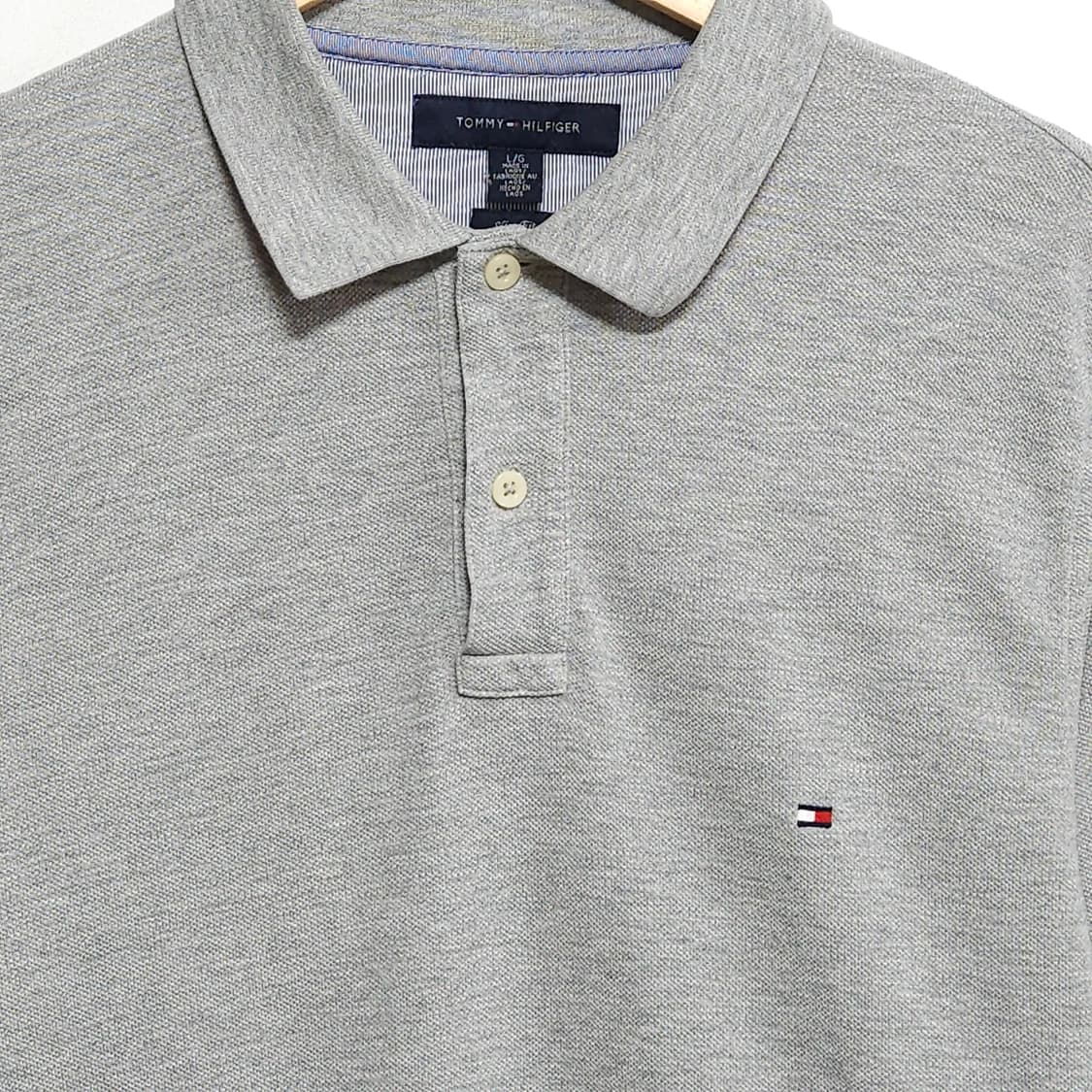  105)TOMMY 타미 힐피거 긴팔 카라티 그레이 상품이미지2