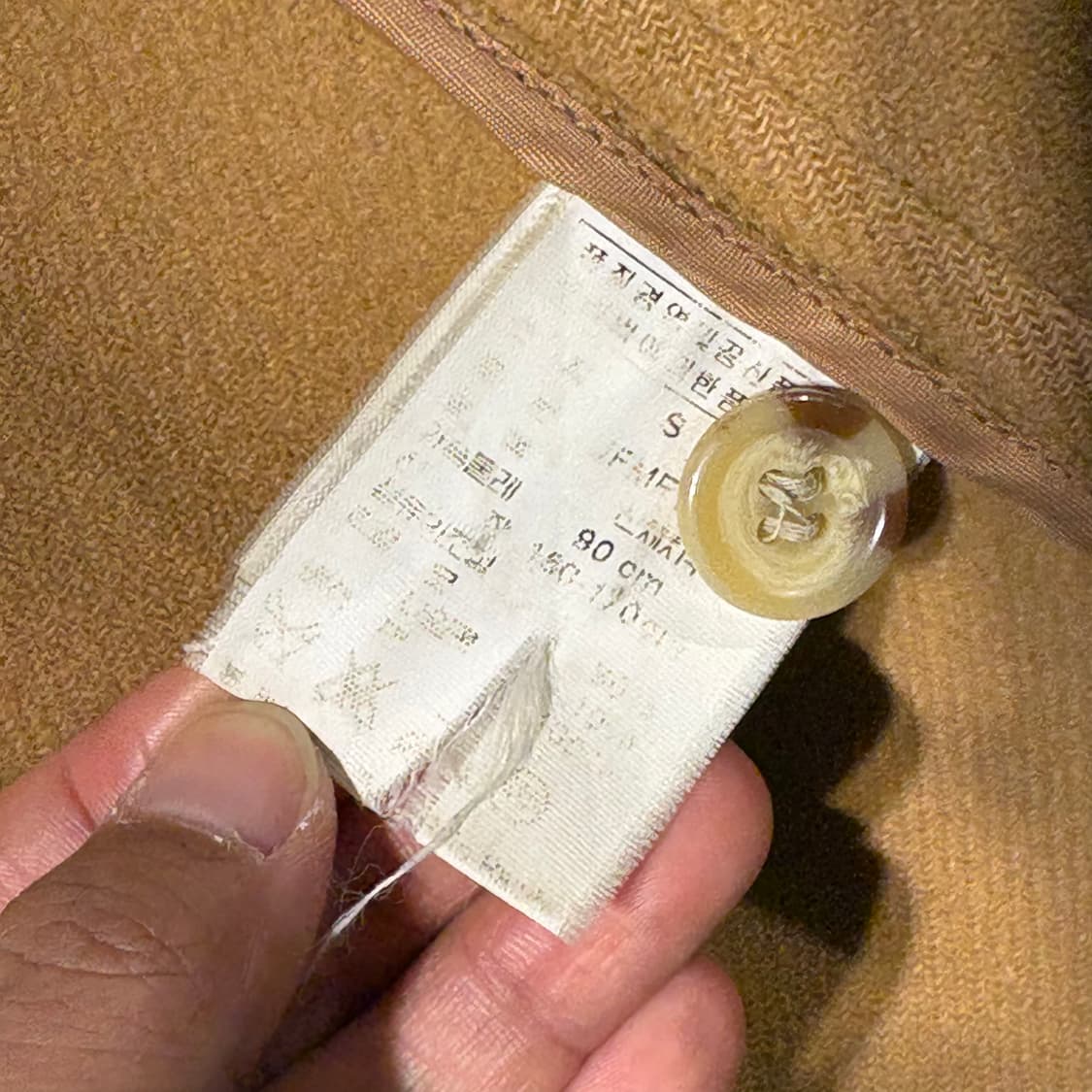 폴로 진스 베이지 빅포켓 후드 미니 로고패치 울블렌드 떡볶이코트 롱 코트 상품이미지6