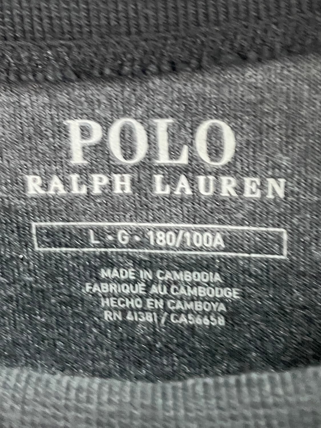 폴로 랄프로렌 블랙 라운드 맨투맨 (on.159) 상품이미지4