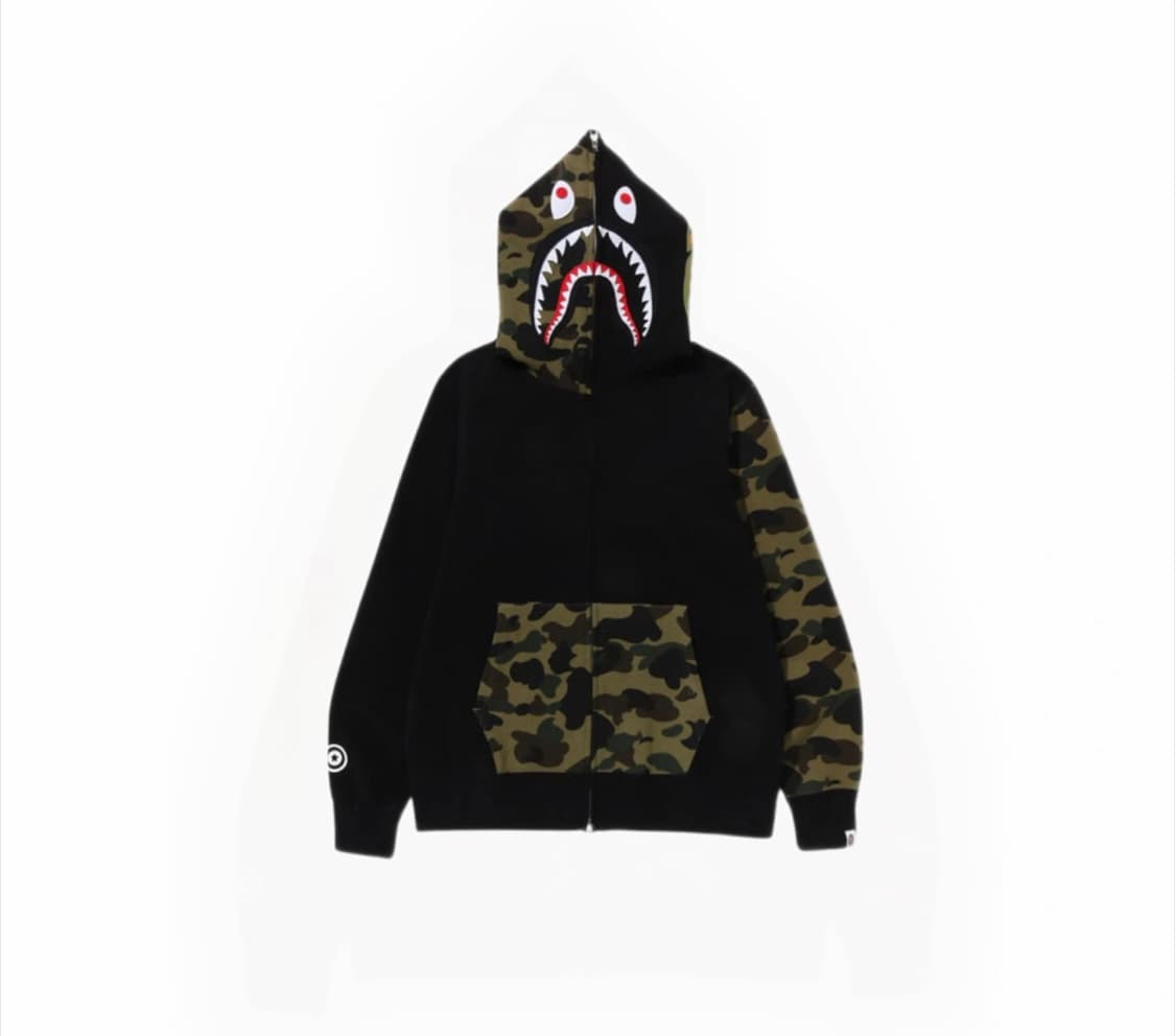 🦈베이프 샤크 풀 집 후드 블랙🦈 상품이미지1
