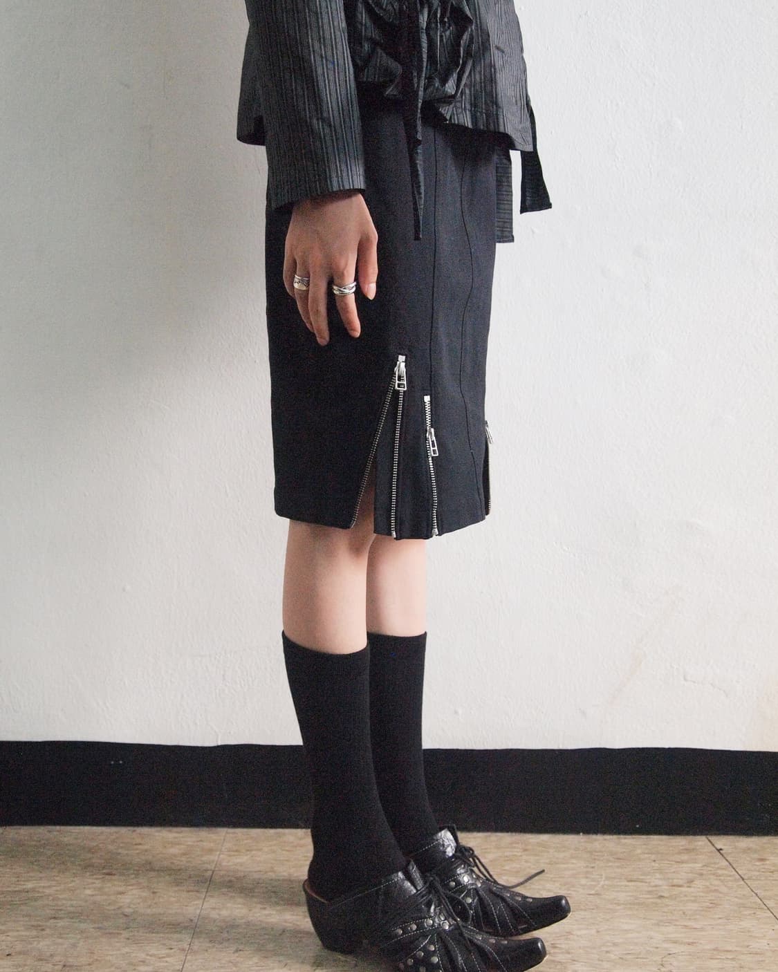 알렉산더왕 멀티지퍼 펜슬핏 스커트 상품이미지3