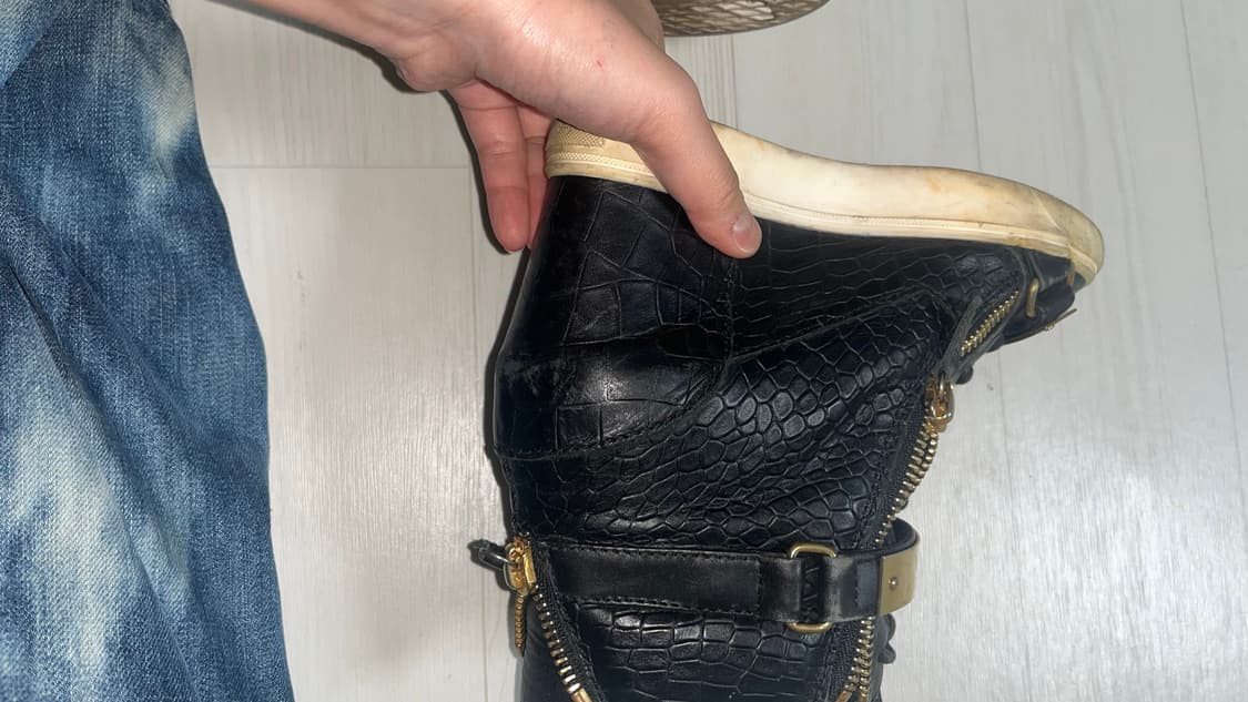 쥬세페 자노티 37.5 블랙 흰창 웨지스니커즈 상품이미지5