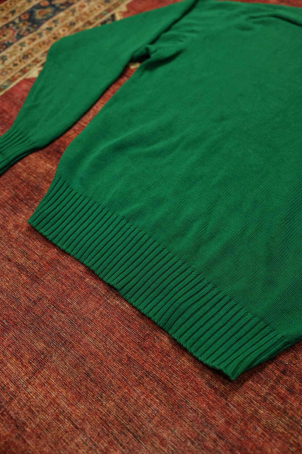 90s 빈티지 폴로 코튼 니트 그린 판매 상품이미지4