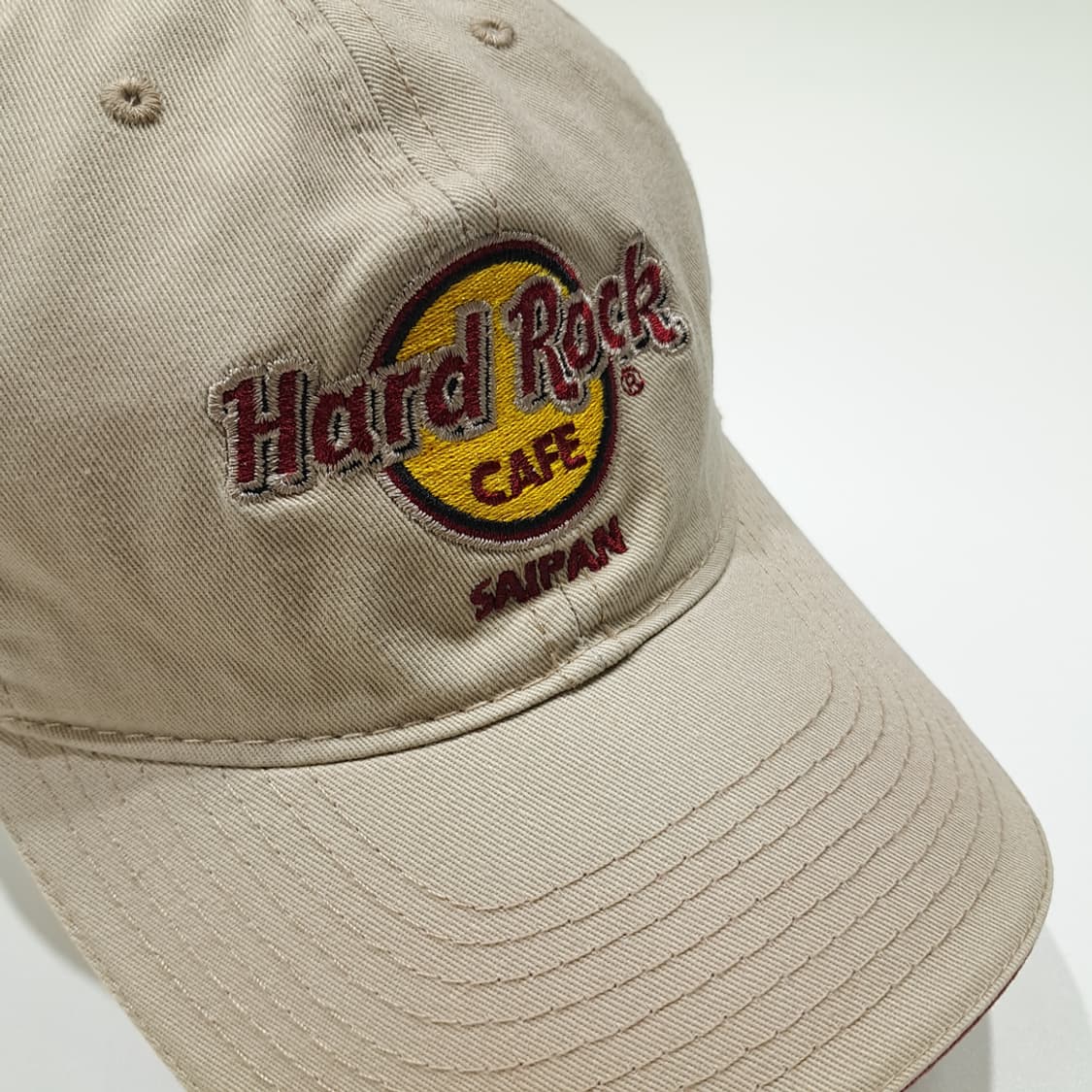 CL918 하드락카페 90s 사이판 베이지 볼캡 모자 상품이미지1