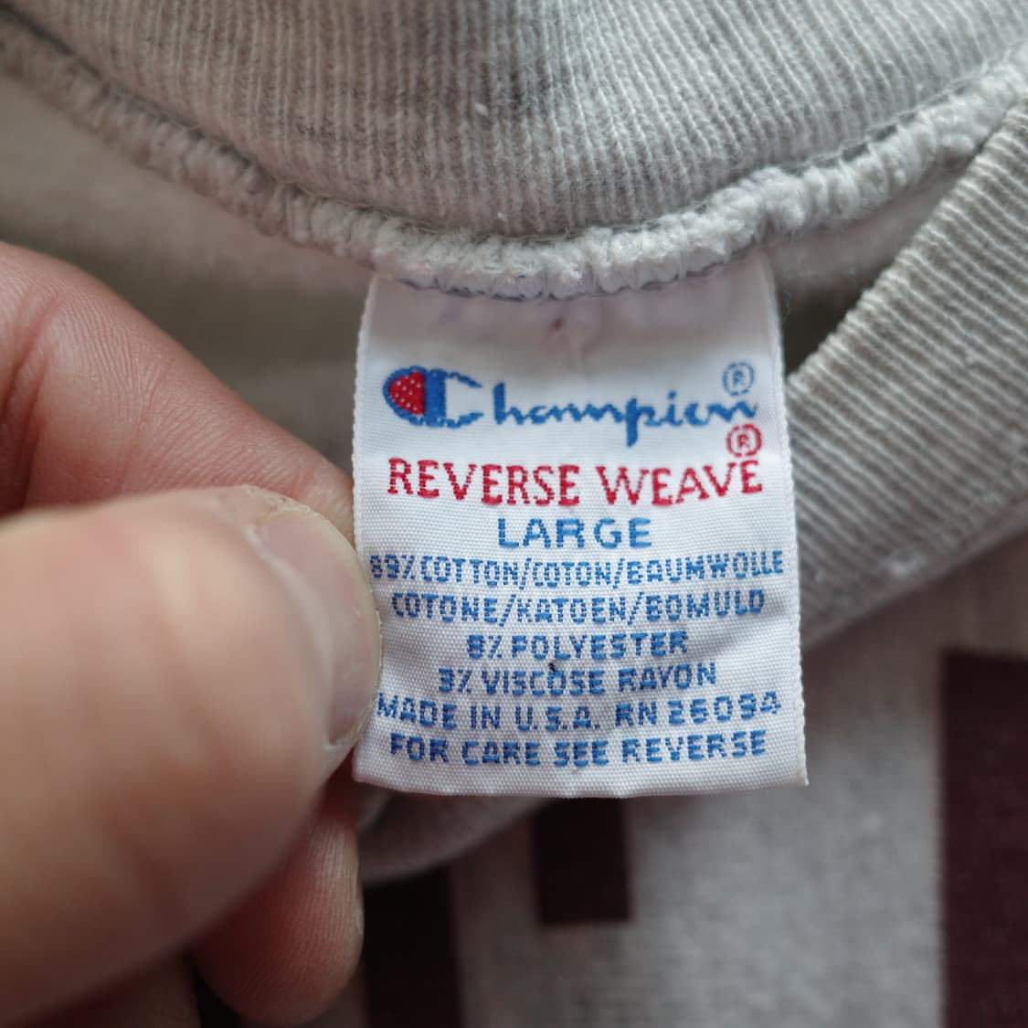 90s 챔피온 리버스위브 MADE in USA텍사스A&M 스웻셔츠 L 상품이미지5
