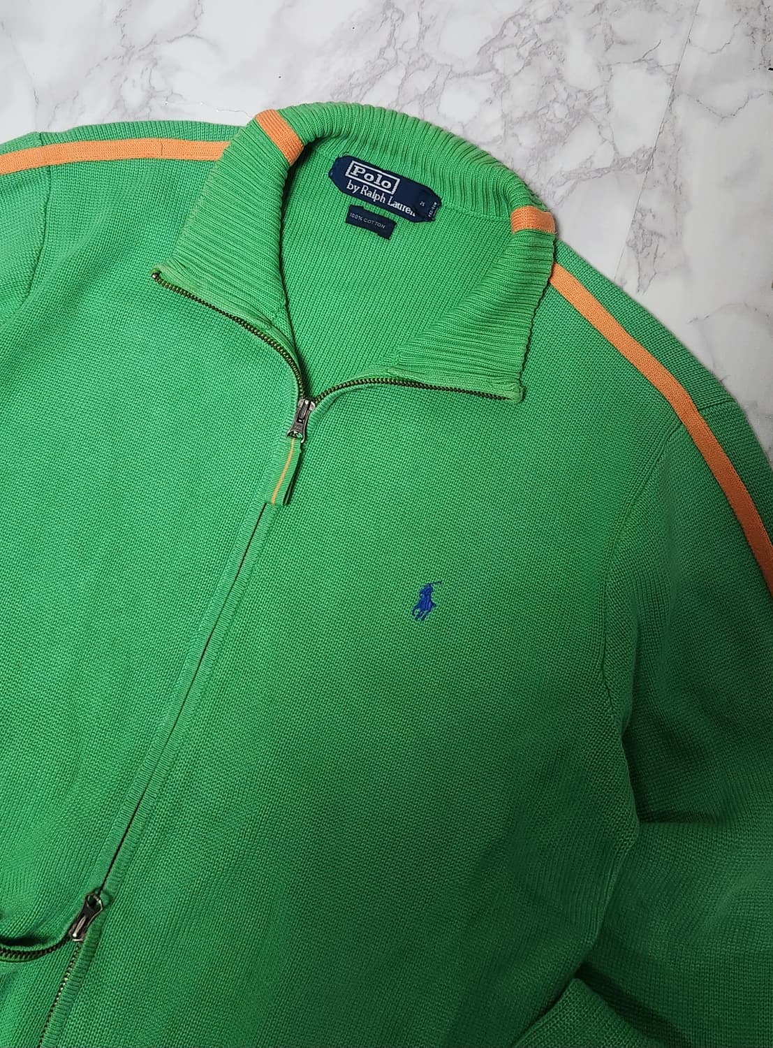 폴로 랄프로렌 투웨이 사이드라인 니트 집업 자켓 상품이미지5