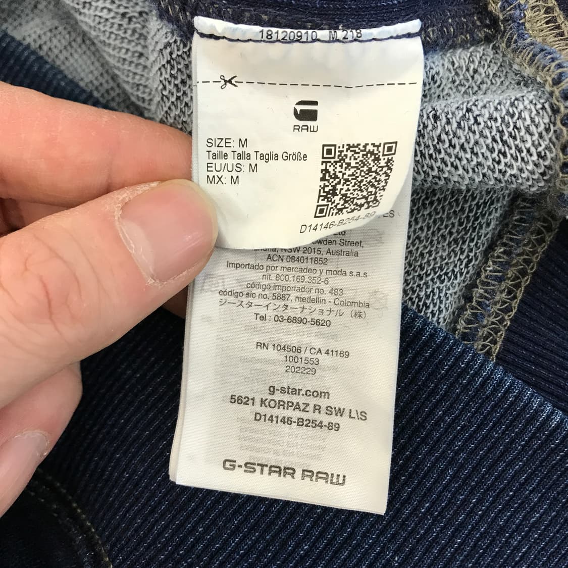 G-star 지스타로우 데님 스웻셔츠 [M] 상품이미지5