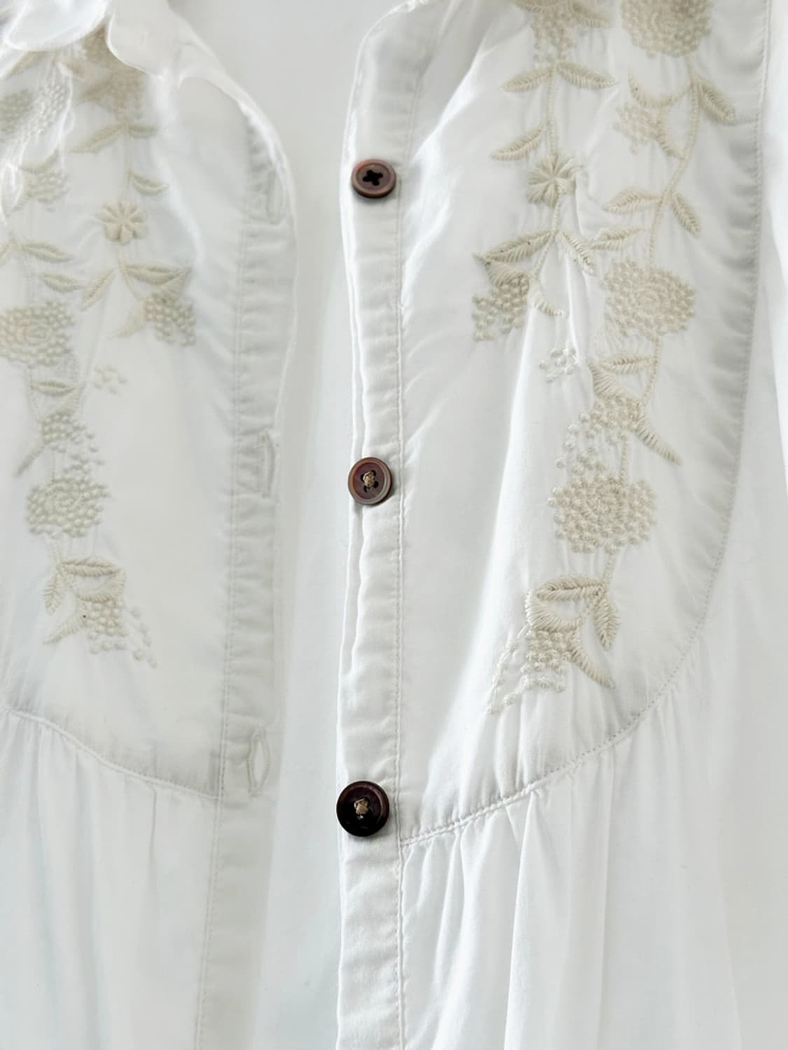 Light cotton shirred stitch design loose 상품이미지4