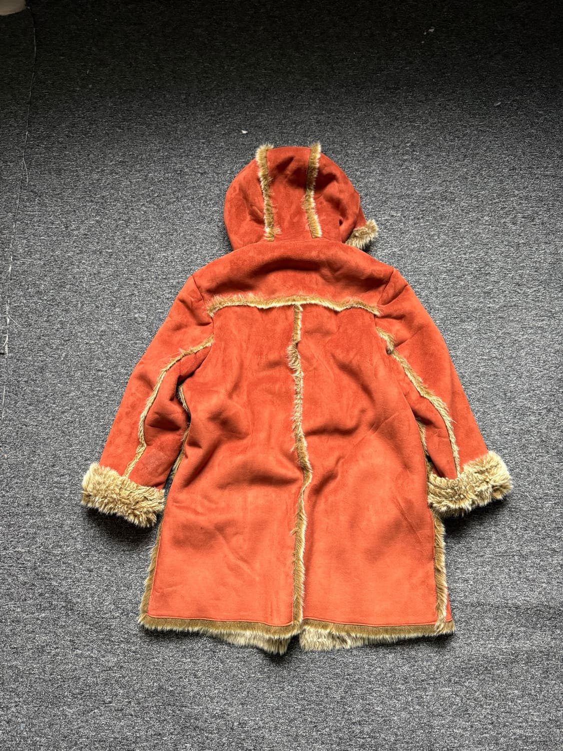 빈티지 스웨이드 퍼 트리밍 후드 자켓 상품이미지10