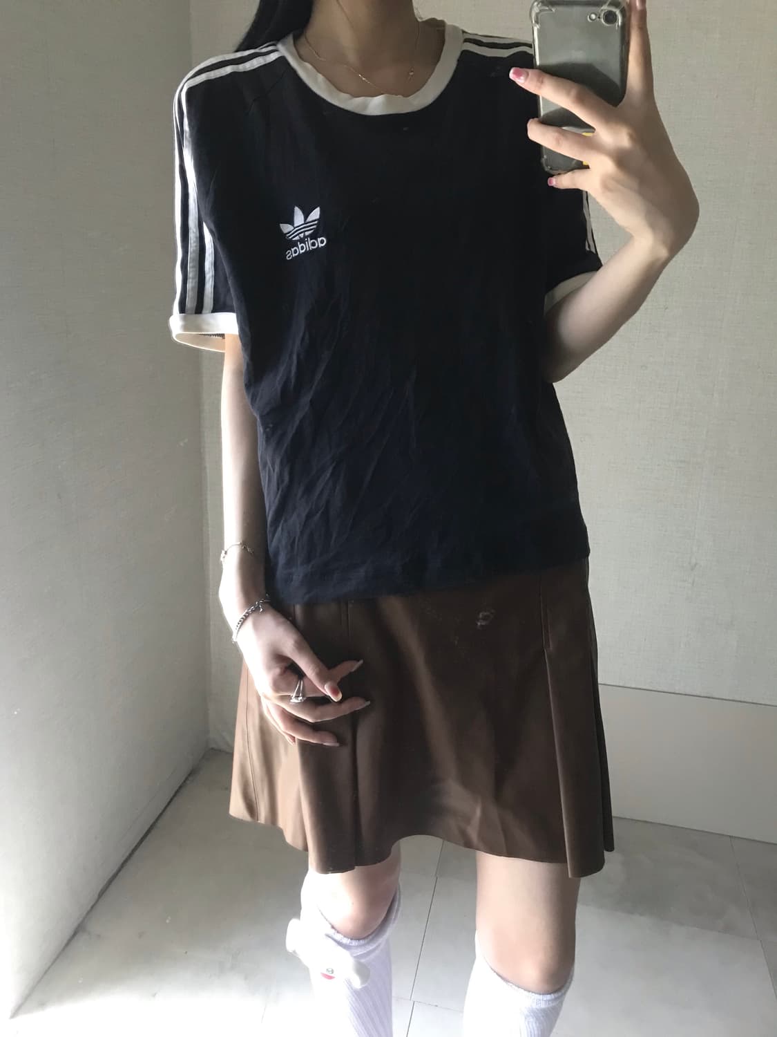 아디다스 검흰 링거티셔츠 상품이미지1