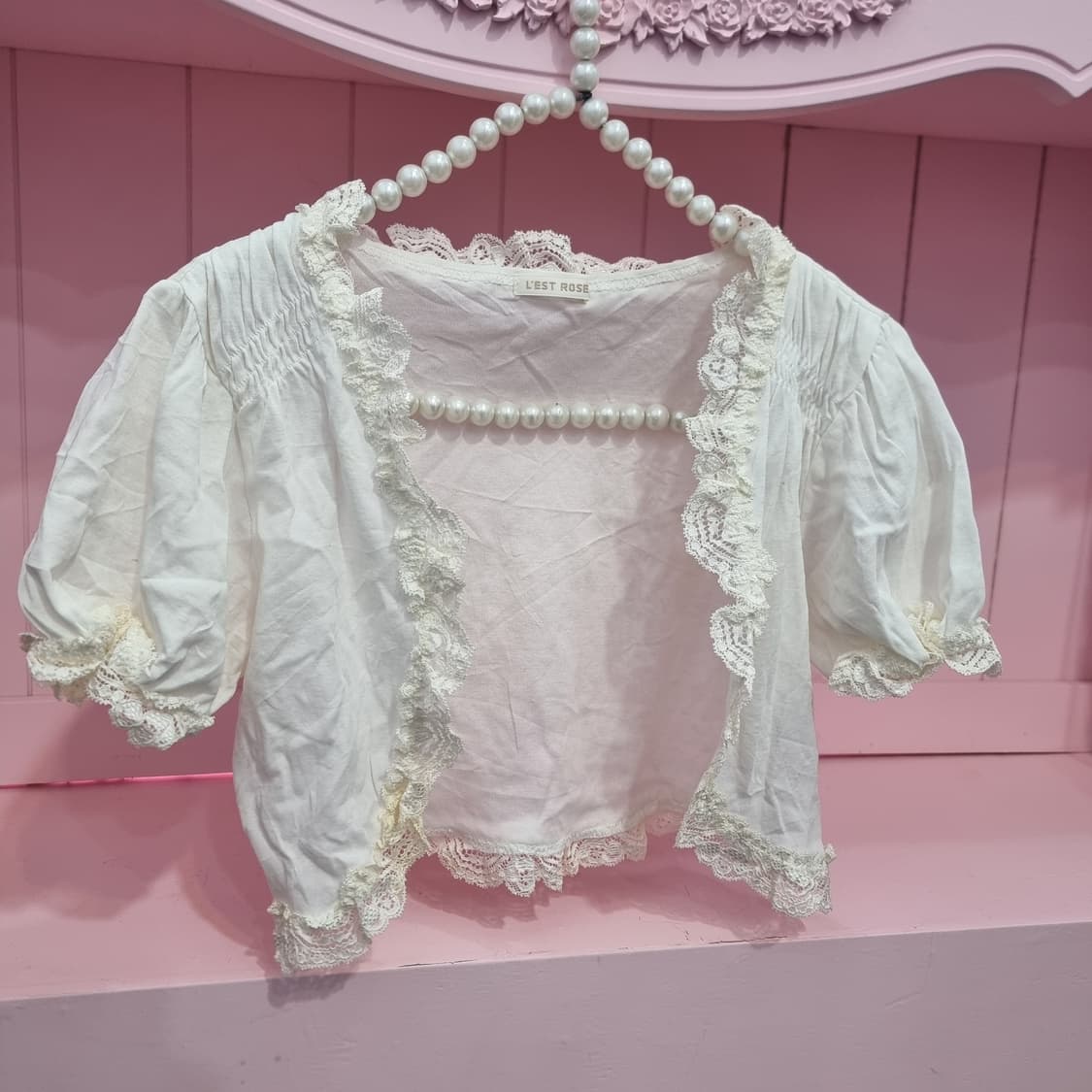 (LEST ROSE) 레이스 볼레로 가디건 상품이미지2