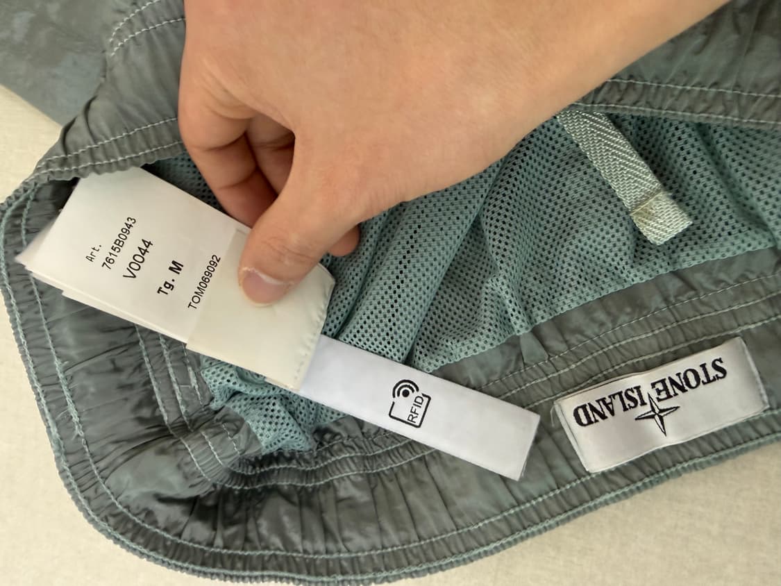 스톤아일랜드 22SS 나일론메탈 반바지 아쿠아 M 상품이미지4