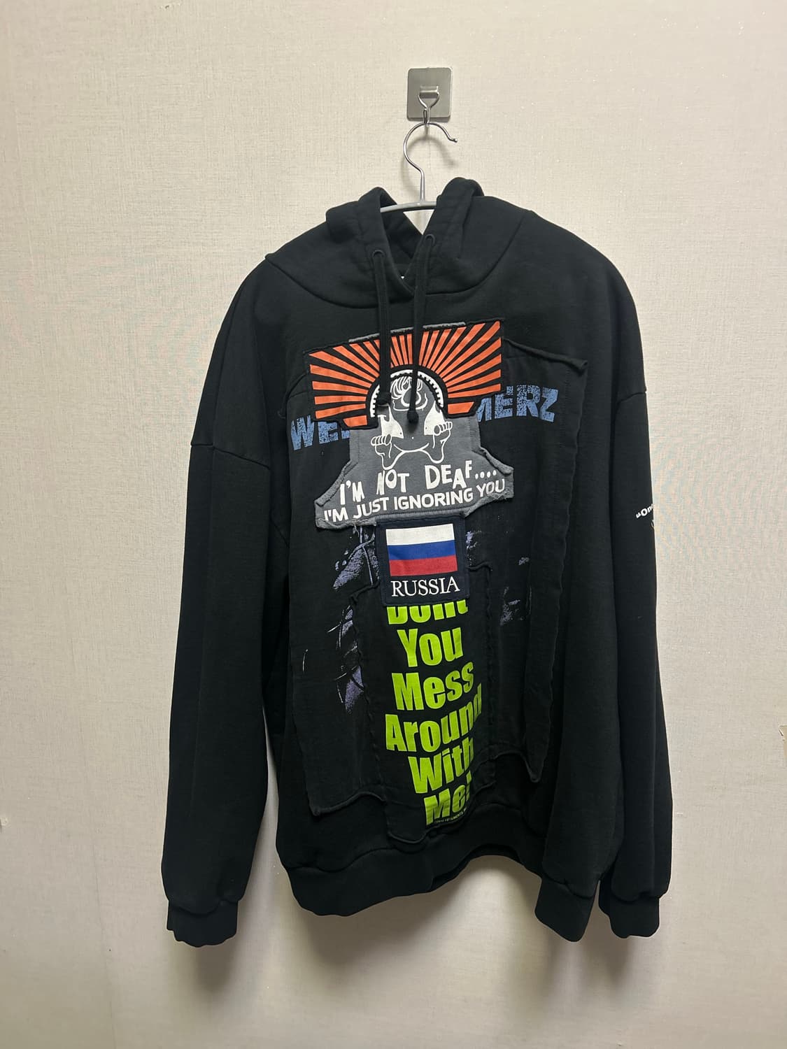 VETEMENTS RUSSIAN PATCHWORK  HOODIE - M 상품이미지1
