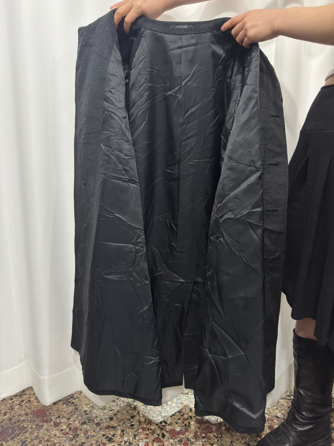 eques gray cashmere coat 상품이미지8