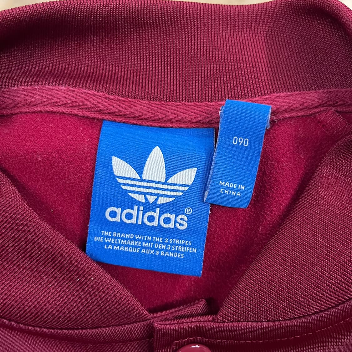 아디다스 버건디 니고베어 트랙탑 집업 져지 점퍼 90 상품이미지5