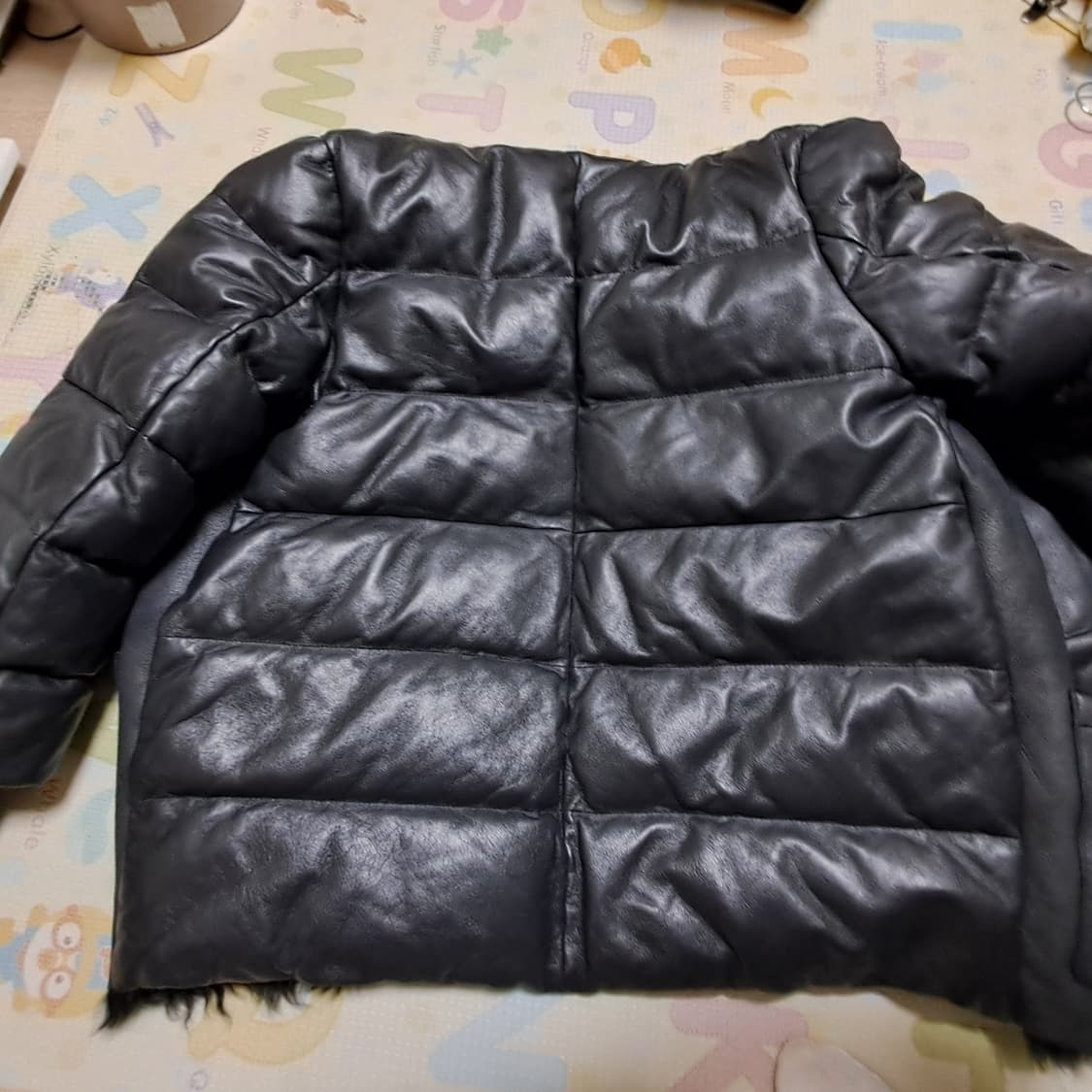 KUHO 구호 가죽 리얼 양털퍼 패딩 무스탕 55~날씬66 상품이미지7