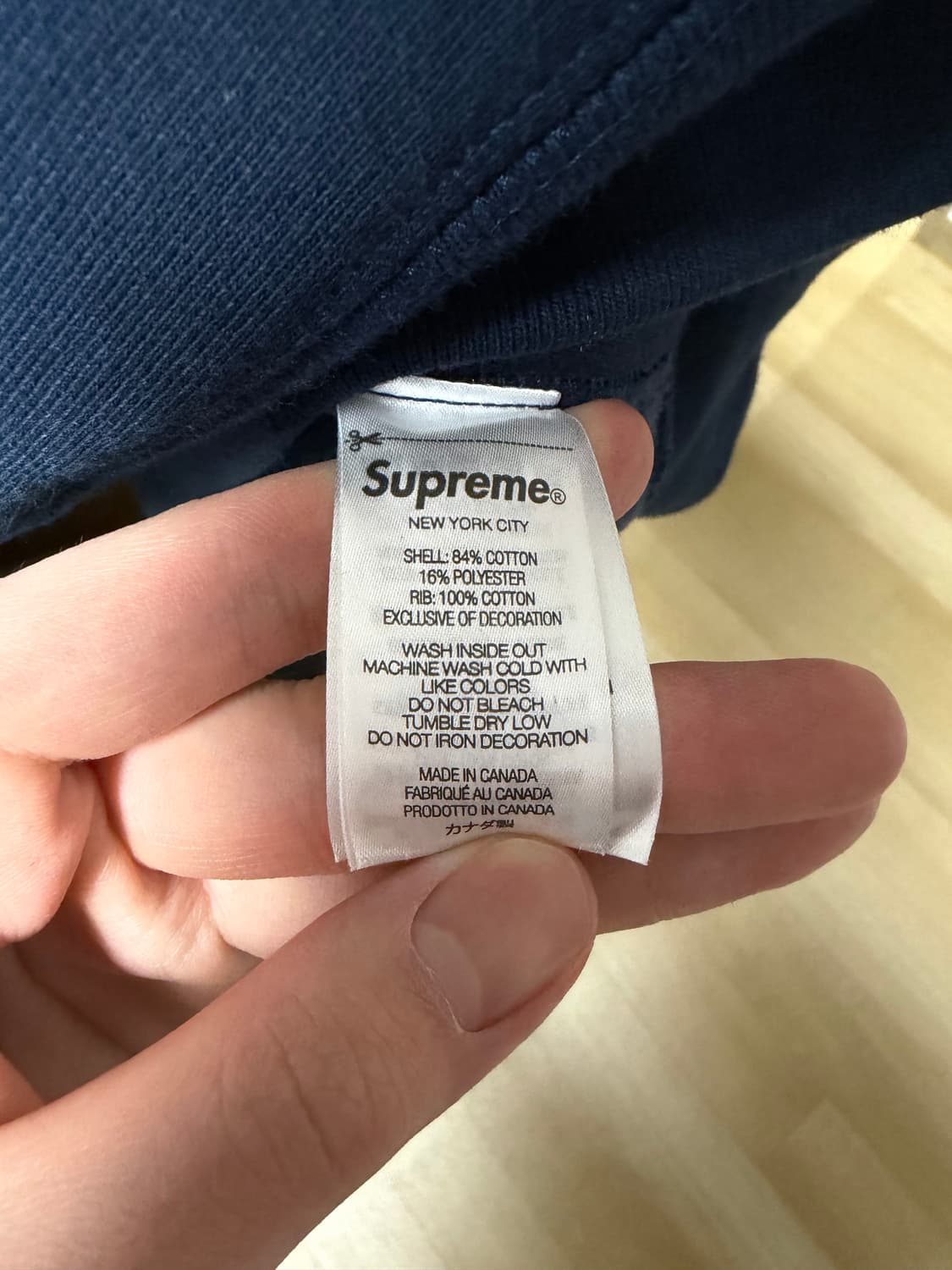 슈프림 박스로고 후드 네이비 L 사이즈 (100~105) 24FW 제품 상품이미지6